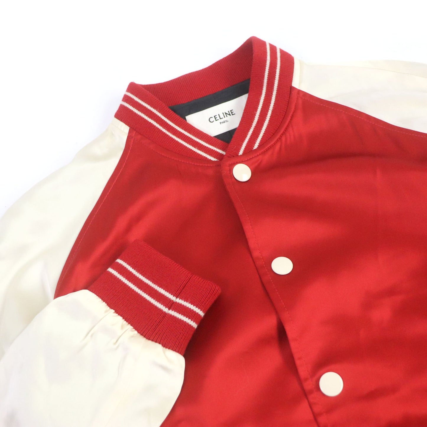 CELINE Stajan 2V87C851C Outer: 100% rayon, Lining: 100% acetate, Pocket lining: 100% cotton Red THE DANCING KID TEDDY JACKET mens 48
