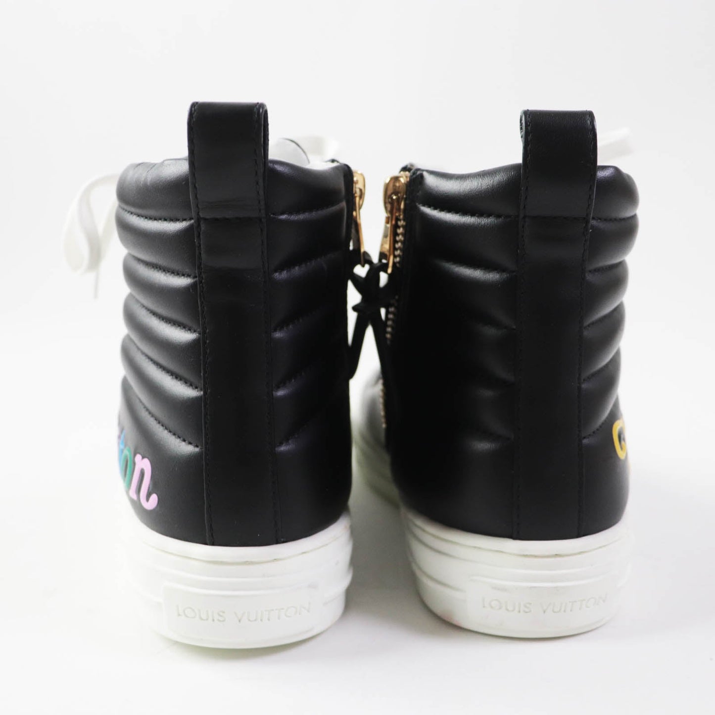 LOUIS VUITTON High cut sneakers Main: Leather black multi Stellar line Women 34