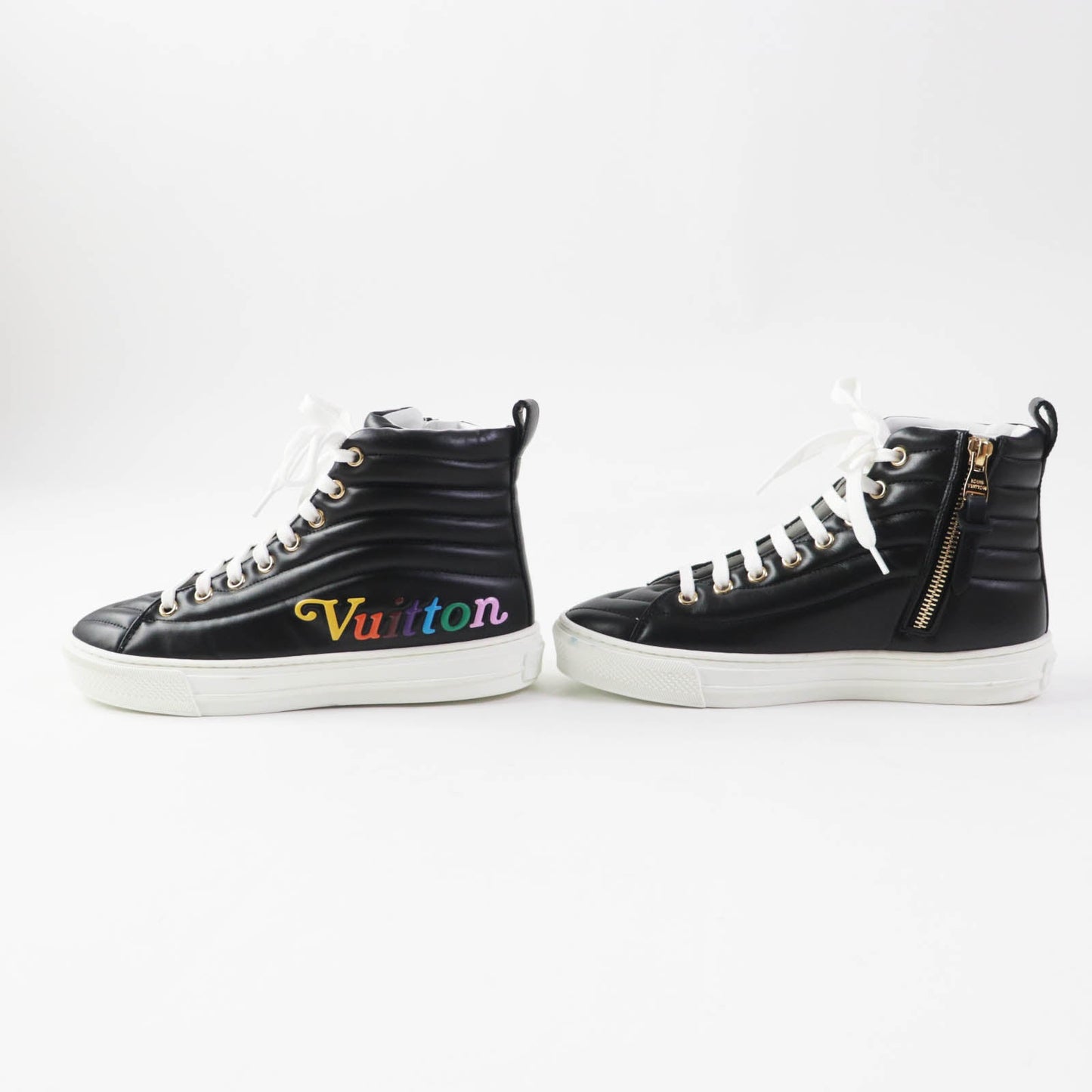 LOUIS VUITTON High cut sneakers Main: Leather black multi Stellar line Women 34
