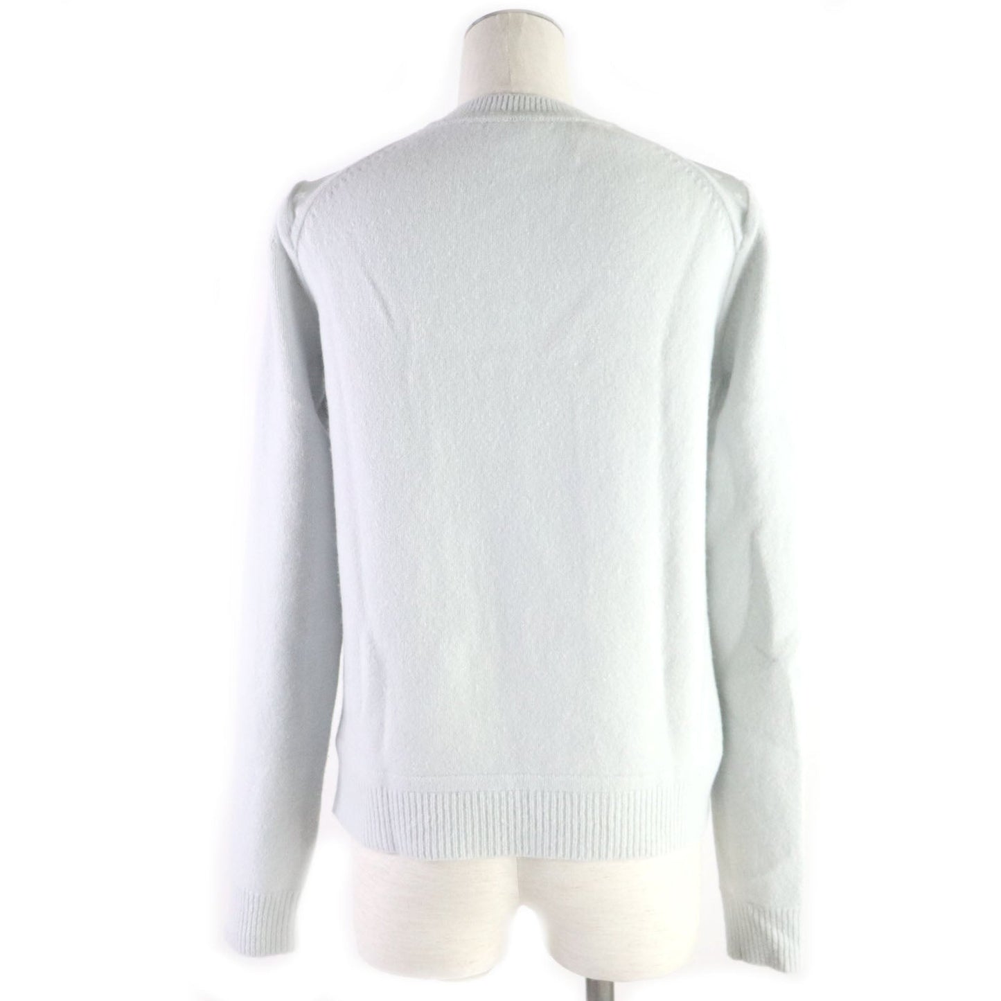 HERMES knit Printed part: 100% silk Knitted part: 68% wool, 29% cashmere, 3% nylon Ice blue Brides de Gala Women 34