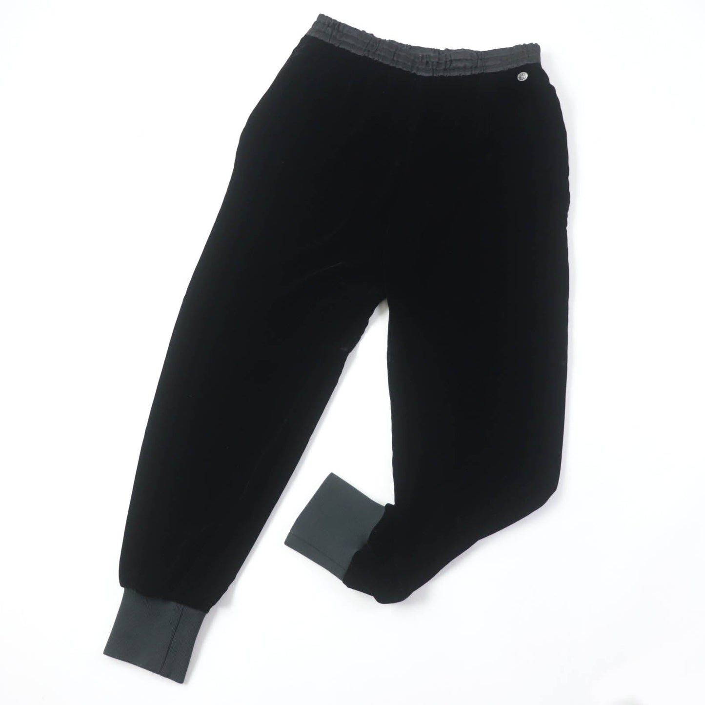 CHANEL Pants P65297 Main: 92% rayon, Main: 8% silk, Part: 86% rayon, Part: 12% polyamide (nylon), Part: 2% elastane (polyurethane), Part: 100% silk black Women 42