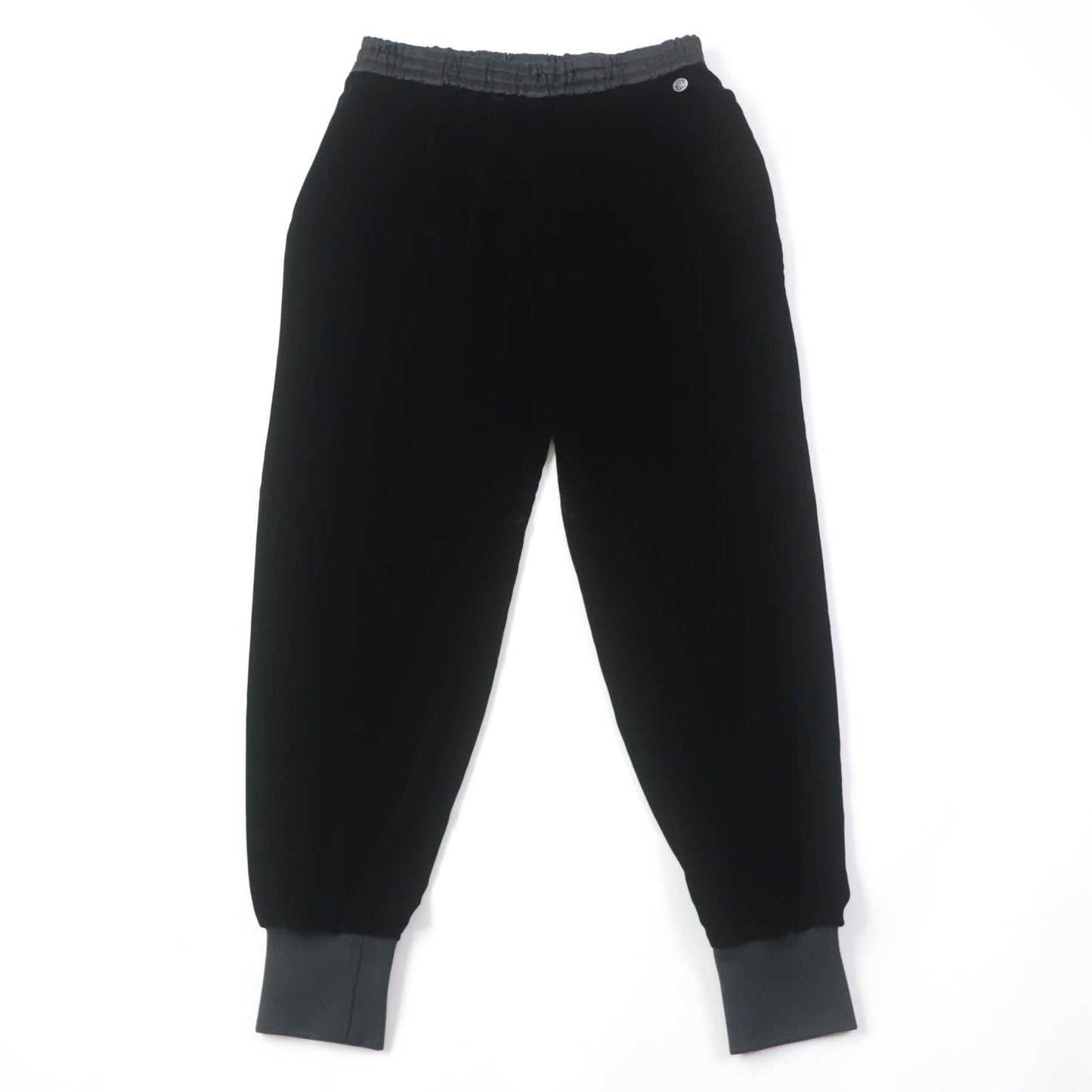 CHANEL Pants P65297 Main: 92% rayon, Main: 8% silk, Part: 86% rayon, Part: 12% polyamide (nylon), Part: 2% elastane (polyurethane), Part: 100% silk black Women 42