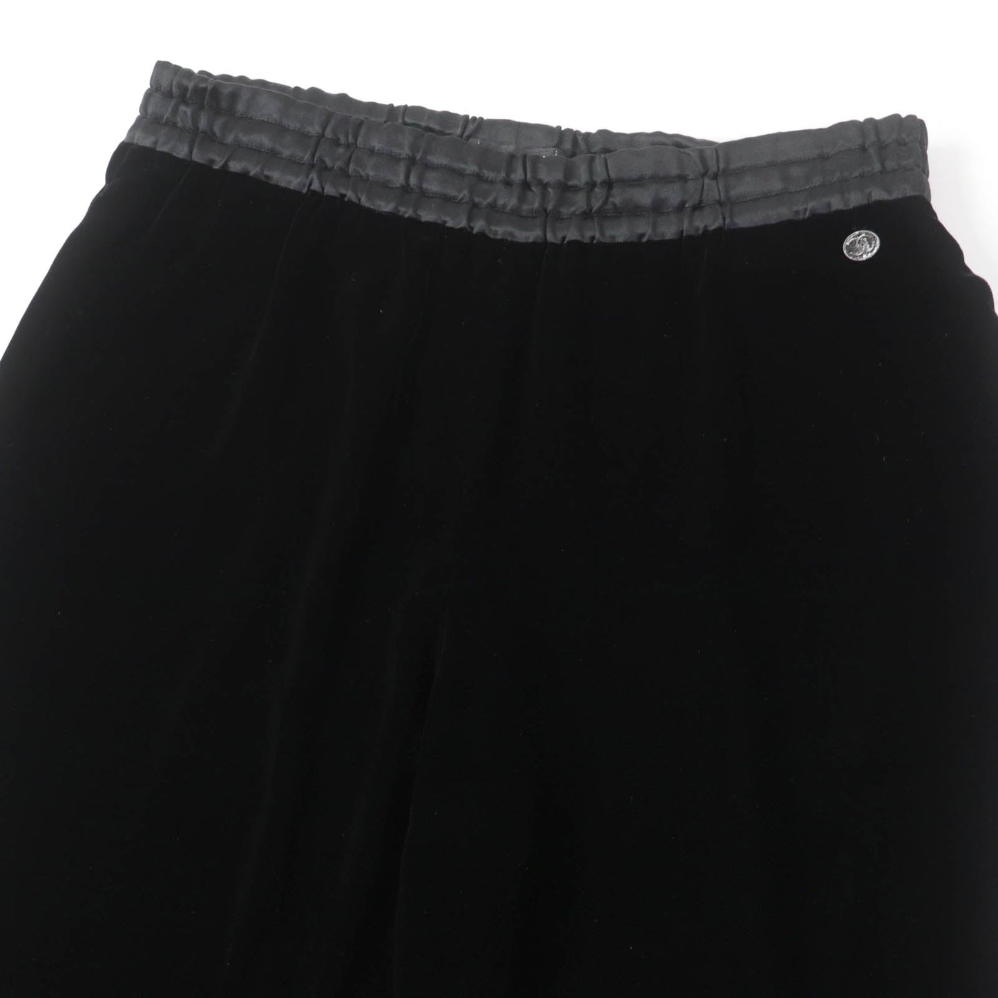 CHANEL Pants P65297 Main: 92% rayon, Main: 8% silk, Part: 86% rayon, Part: 12% polyamide (nylon), Part: 2% elastane (polyurethane), Part: 100% silk black Women 42