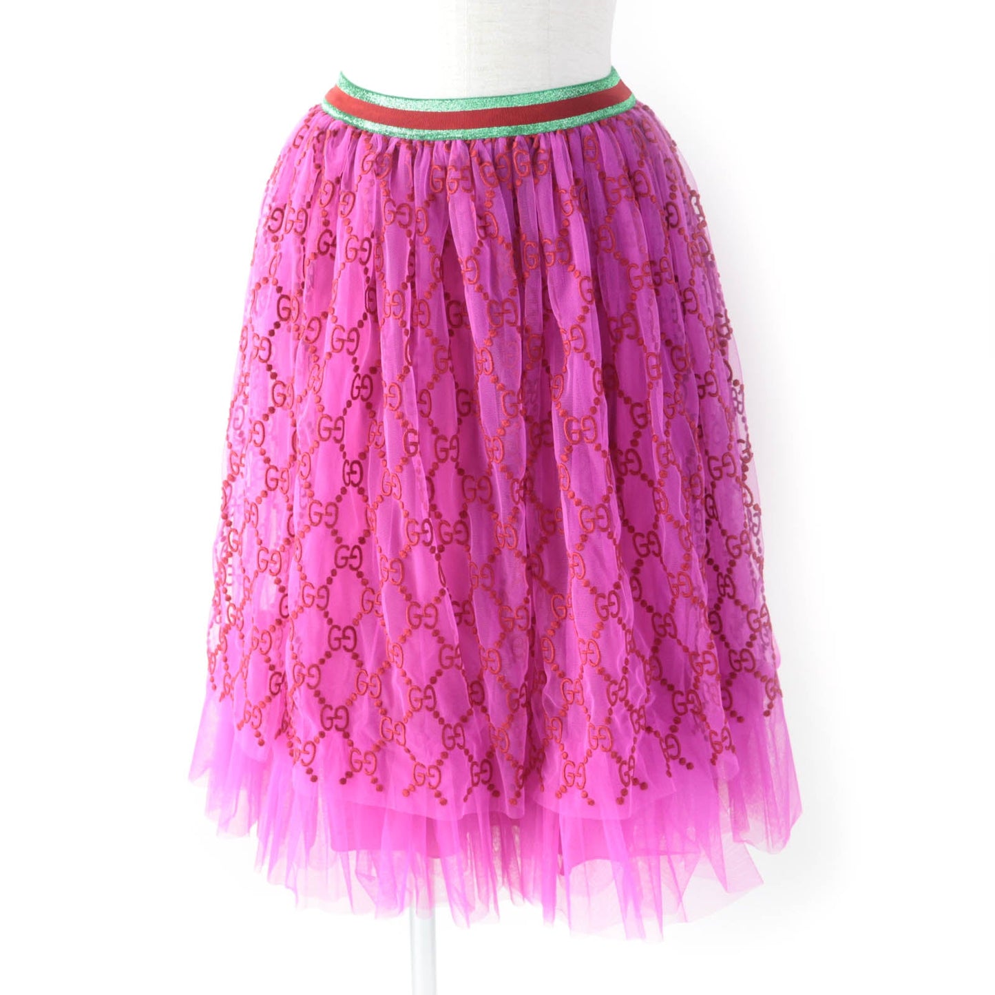 GUCCI skirt 552866 Outer material: nylon 100% pink Women 12