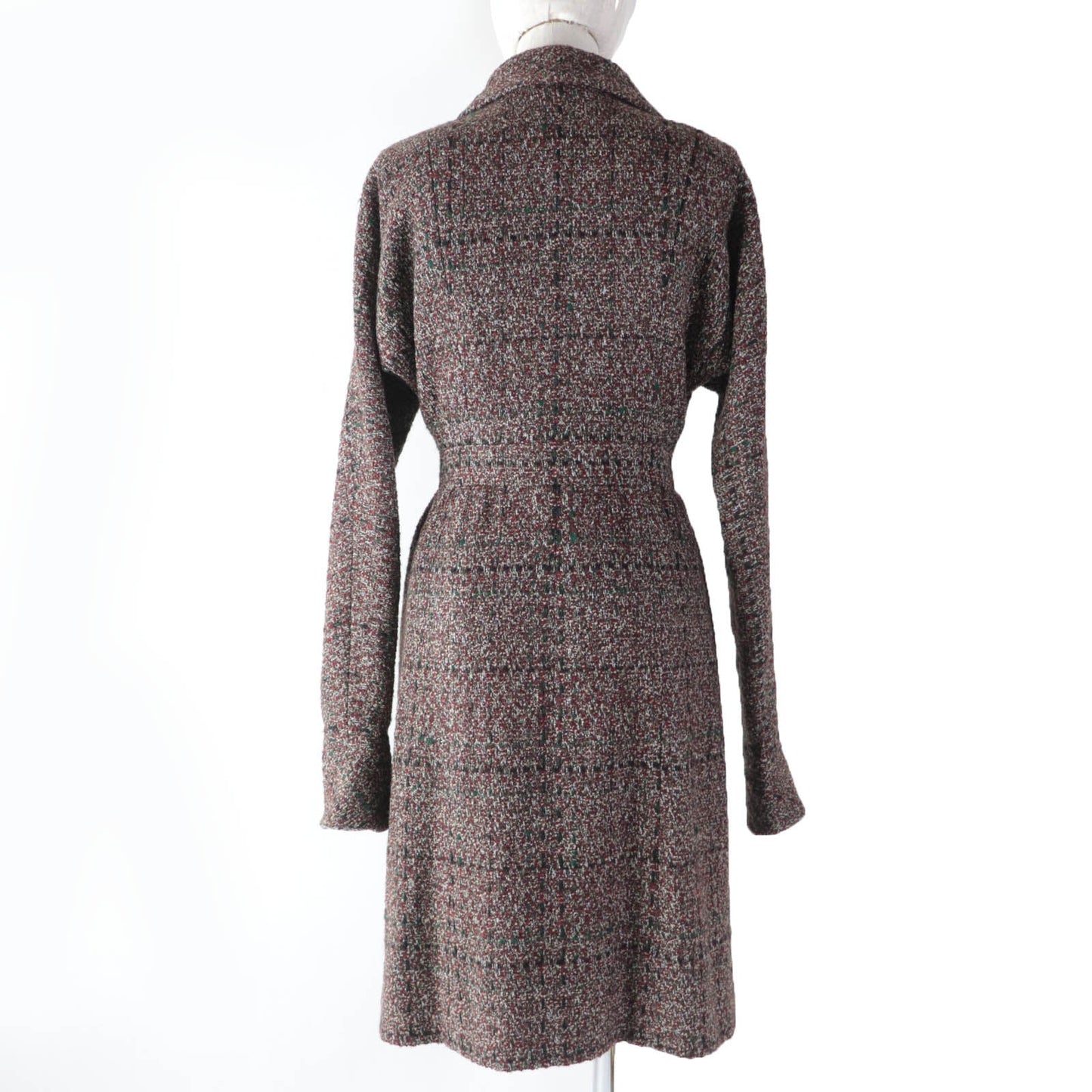 CHANEL A line coat P49823 Main: 43% wool, Main: 18% nylon, Main: 13% acrylic, Main: 13% polyester, Main: 13% rayon, Lining: 100% silk, Part: 100% silk multicolor Women 34