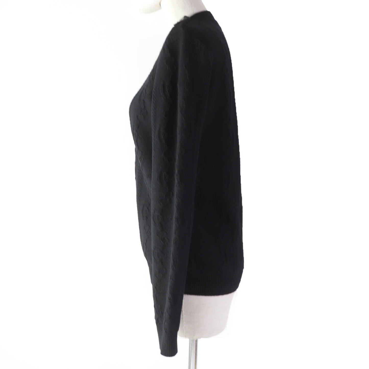 HERMES knit 2H2644D6 Main: 80% wool, Main: 20% cashmere, Part: 74% wool, Part: 19% cashmere, Part: 5% nylon, 2% polyurethane black Women 34