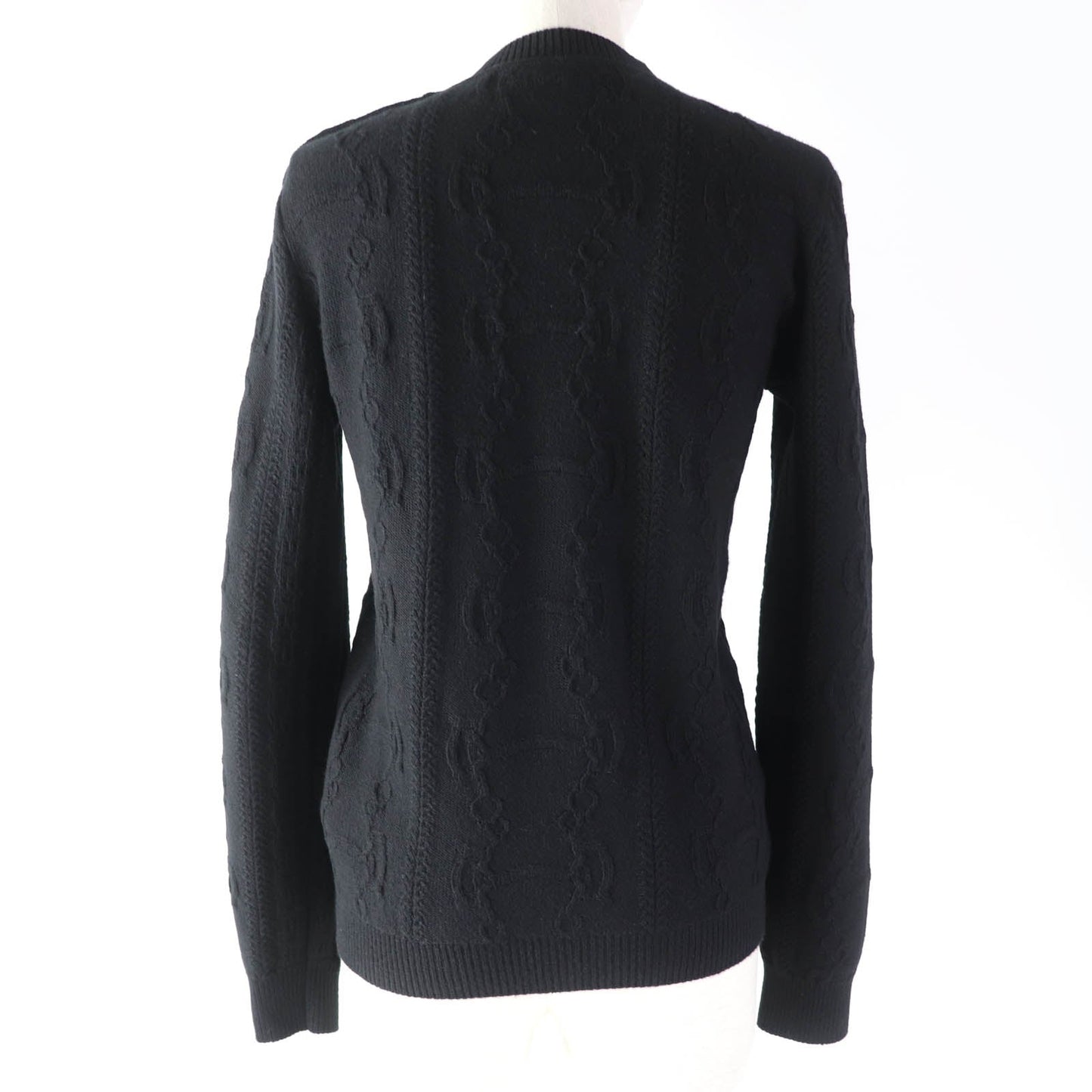 HERMES knit 2H2644D6 Main: 80% wool, Main: 20% cashmere, Part: 74% wool, Part: 19% cashmere, Part: 5% nylon, 2% polyurethane black Women 34