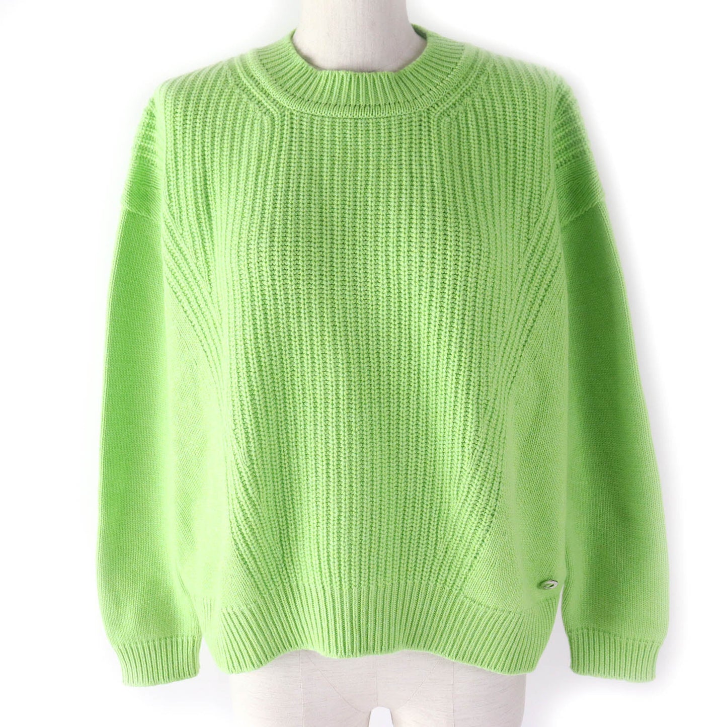 HERMES knit Main: 64% cashmere, Main: 36% cotton green Women 36