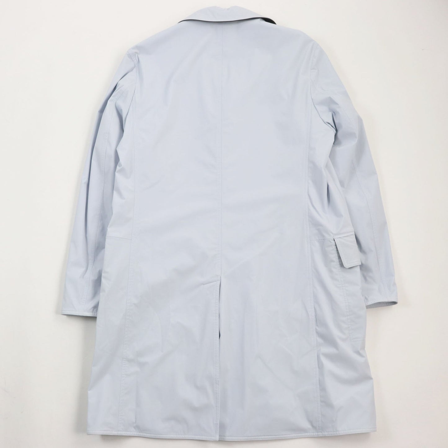 HERMES coat Main: 80% nylon, Main: 20% polyurethane, Part: Lamb leather Light blue Liverpool mens 54