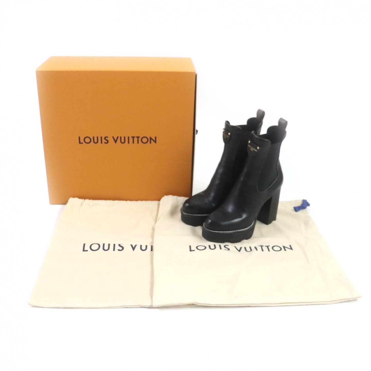 LOUIS VUITTON short boots 1AABB7 Main: Leather black Bobur Line Ankle Boots Women 38