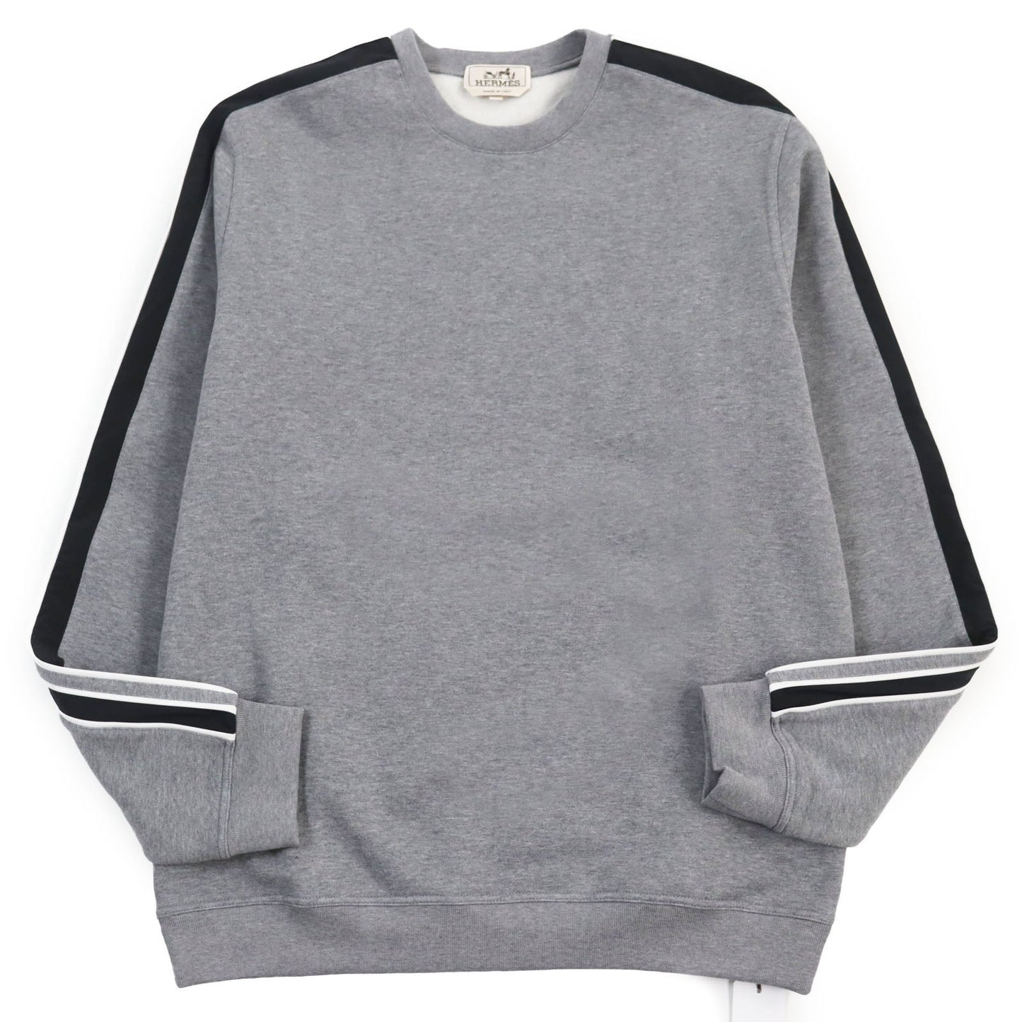 HERMES sweat Main: 100% cotton, part: 90% cotton, part: 10% polyurethane, part: 80% nylon, part: 20% polyurethane gray Run H mens XL
