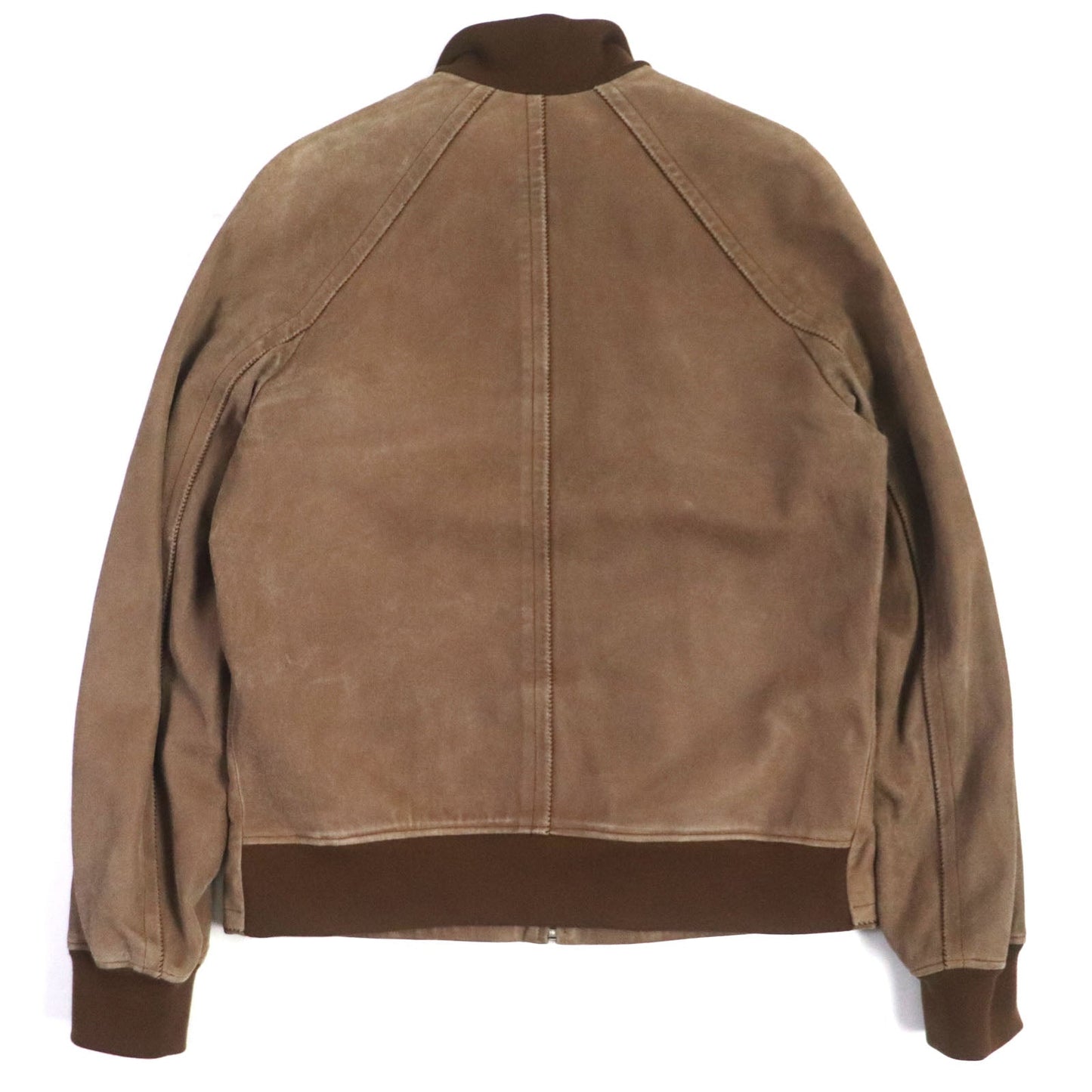 HERMES Blouson Main: Lamb leather, Part: Lamb leather, Lining: 100% wool, Lining: 100% rayon, Knitted part: 100% wool Brown mens 52