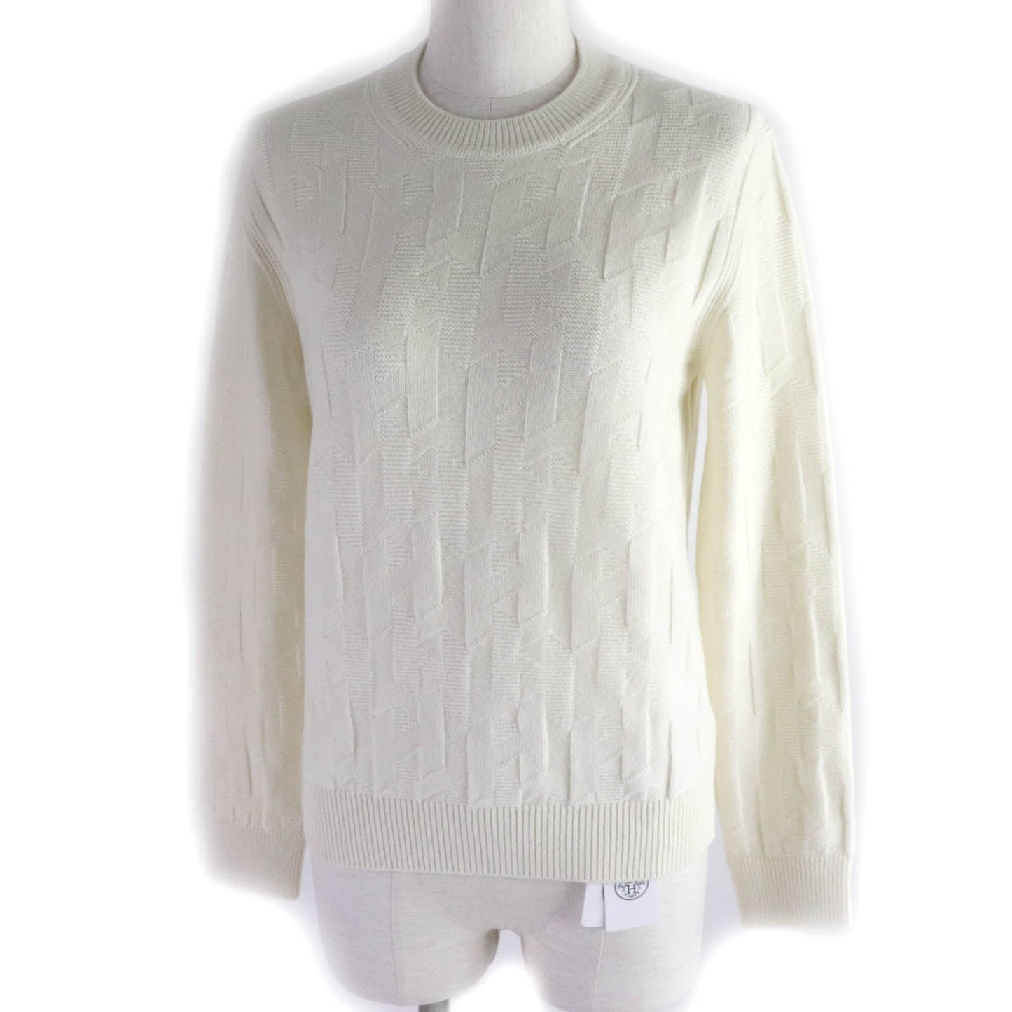 HERMES knit Main: 100% wool Ivory Women 38