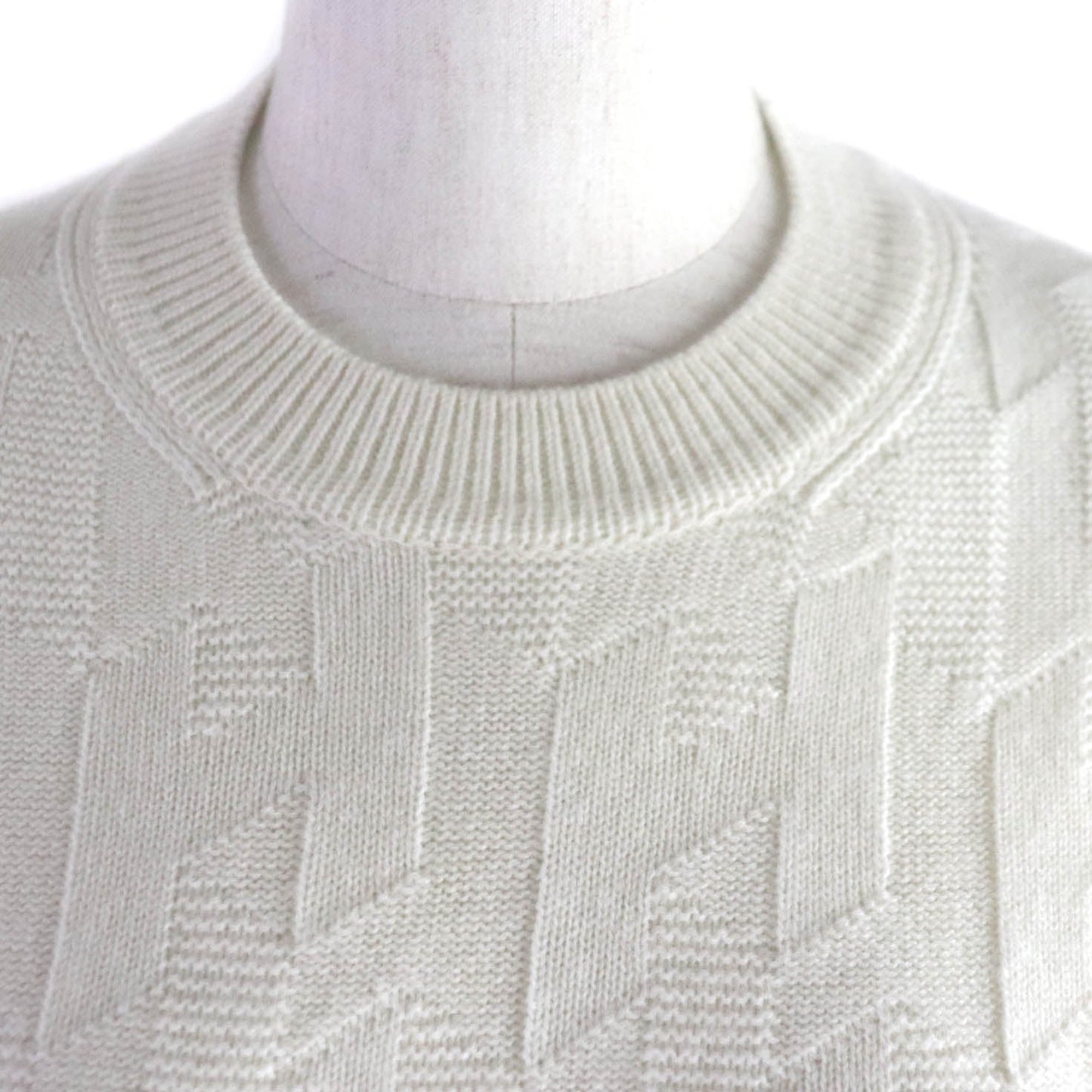 HERMES knit Main: 100% wool Ivory Women 38