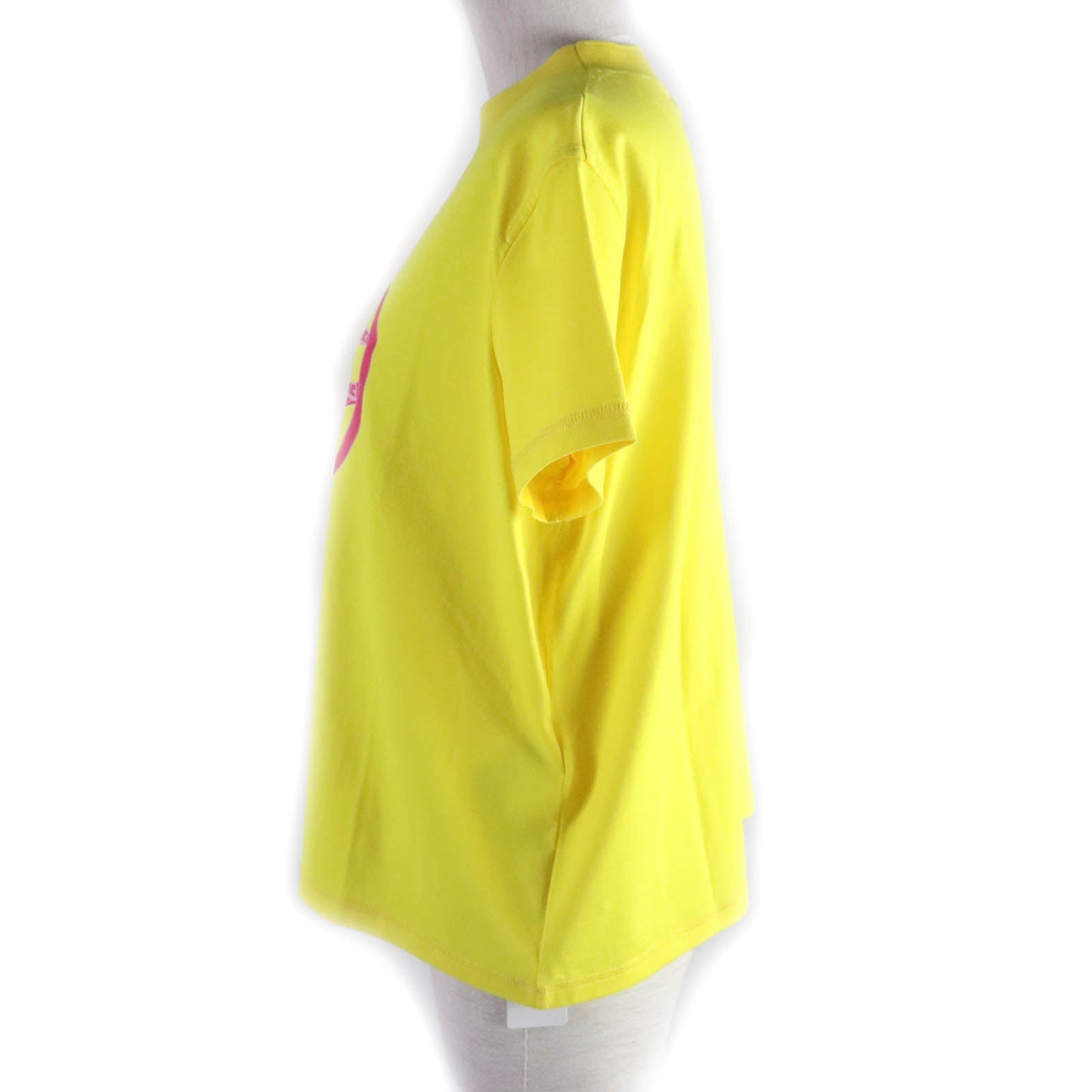HERMES Short sleeve T-shirt Main: 100% cotton, part: 70% cotton, part: 26% nylon, part: 4% polyurethane yellow Women 34