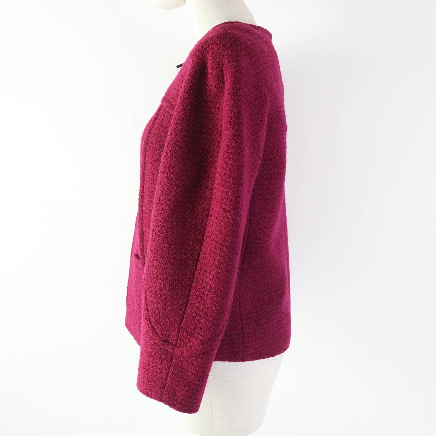 CHANEL No color jacket P50305 Outer: 100% wool, Lining: 100% silk purple Women 34