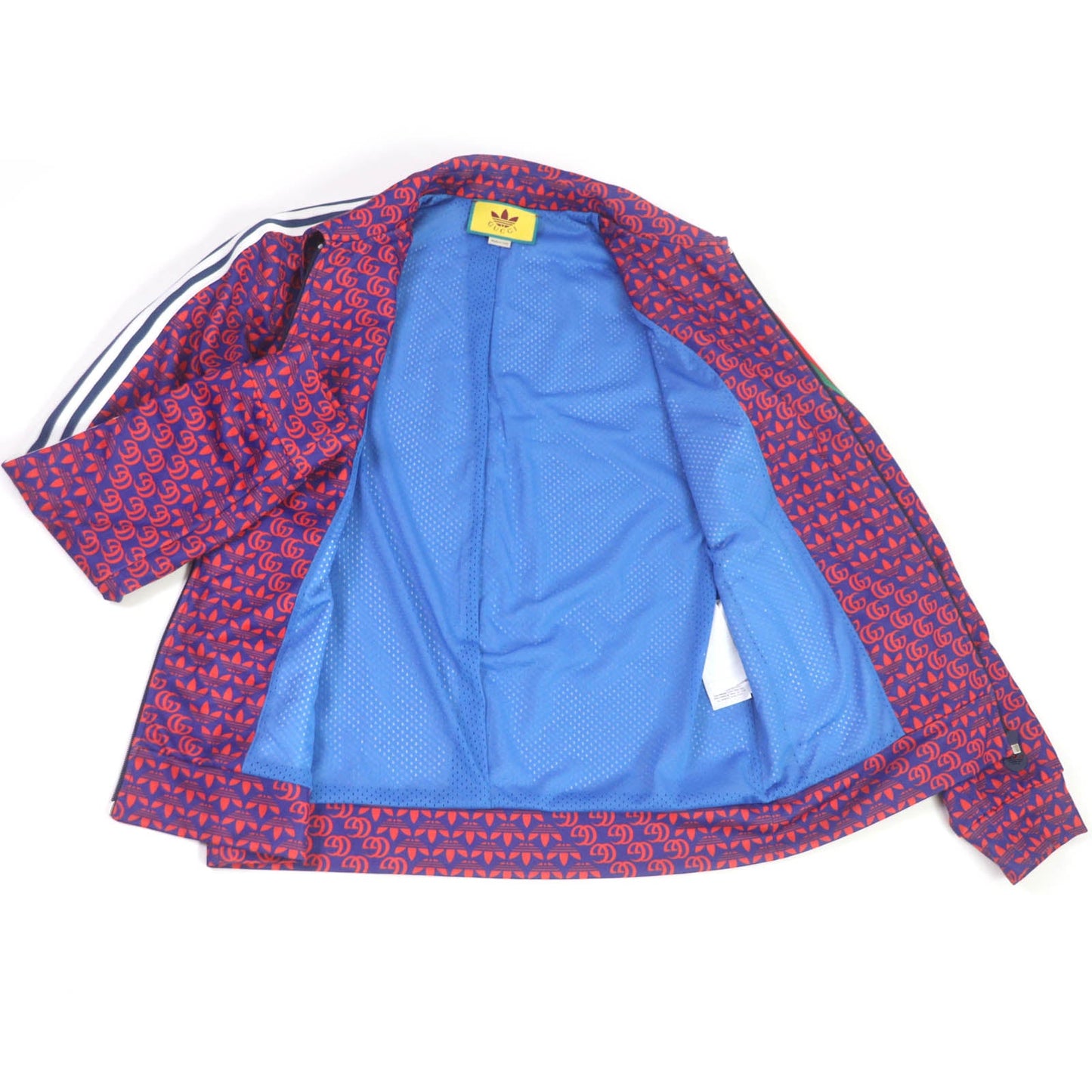 GUCCI Track jacket 692112 Outer: 55% polyester, Outer: 45% cotton, Lining: 100% polyester, Part: 100% nylon Blue red mens L