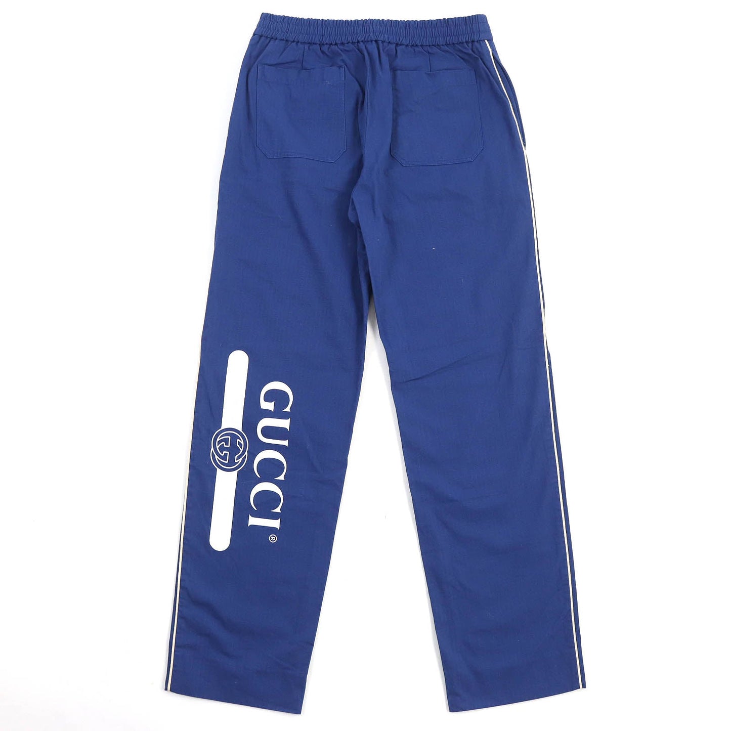 GUCCI Pants 625880 Outer: 70% cotton, Outer: 30% nylon, Decoration: 96% polyester, 4% cotton blue mens 46