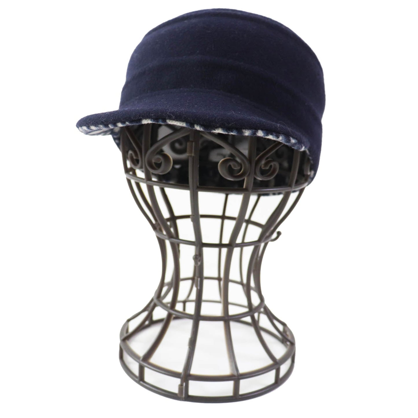 Christian Dior cap 21DCH918I100 Outer: 99% wool, Outer: 1% silk, Lining: 99% wool, Lining: 1% silk Dark navy Women 57