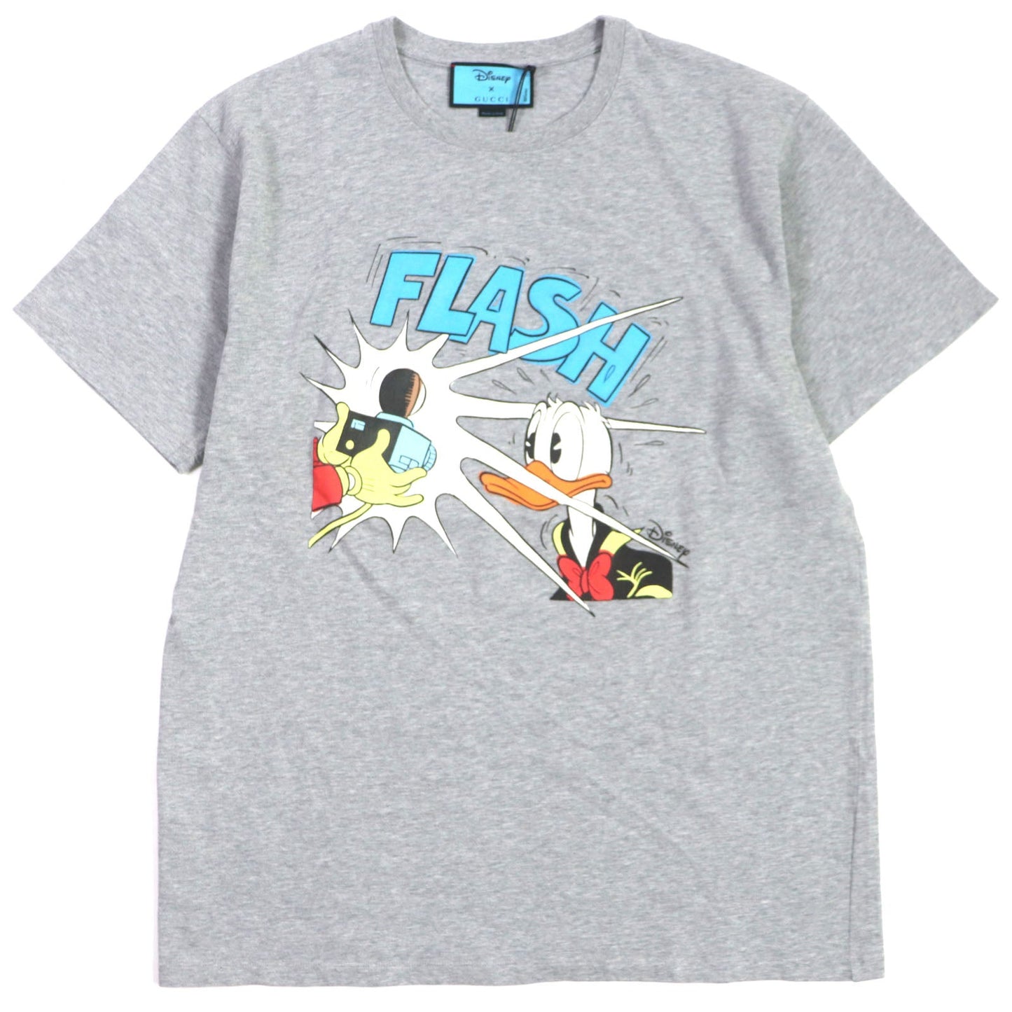 GUCCI Short sleeve T-shirt 548334 Main: 100% cotton gray FLASH Donald Duck mens XXL