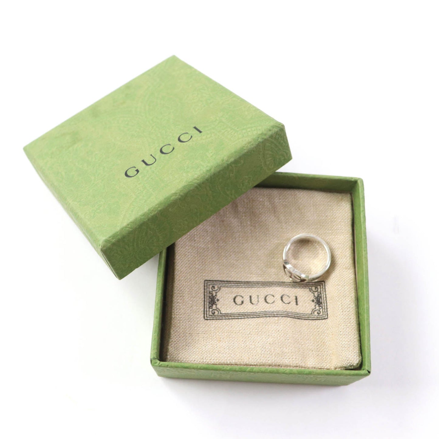 GUCCI Ring Mainï¿½FSV925 Silver Women 11