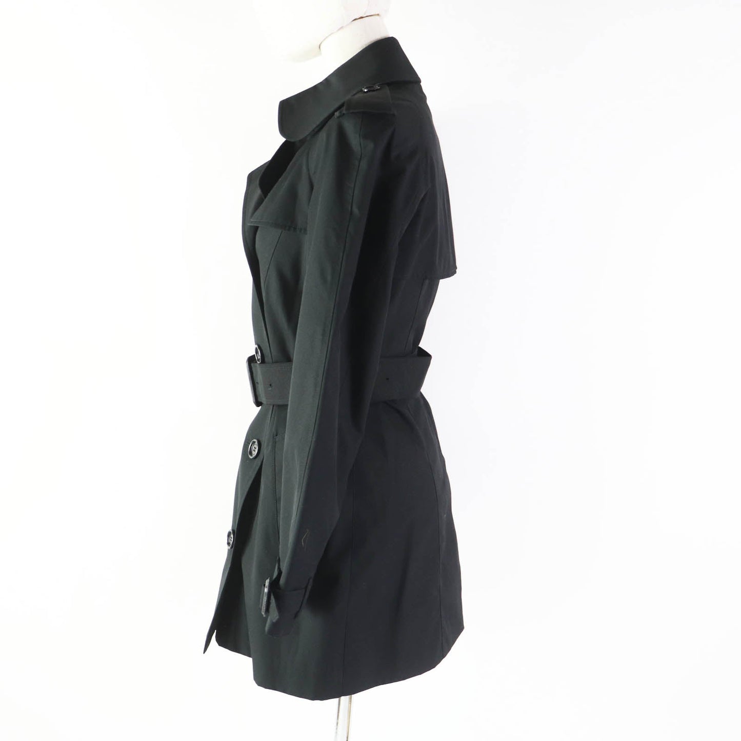 Burberry Prorsum trench coat Outer: 65% polyester, Outer: 35% cotton, Lining: 50% cotton, Lining: 50% polyester, Sleeve lining: 100% rayon black Women 34