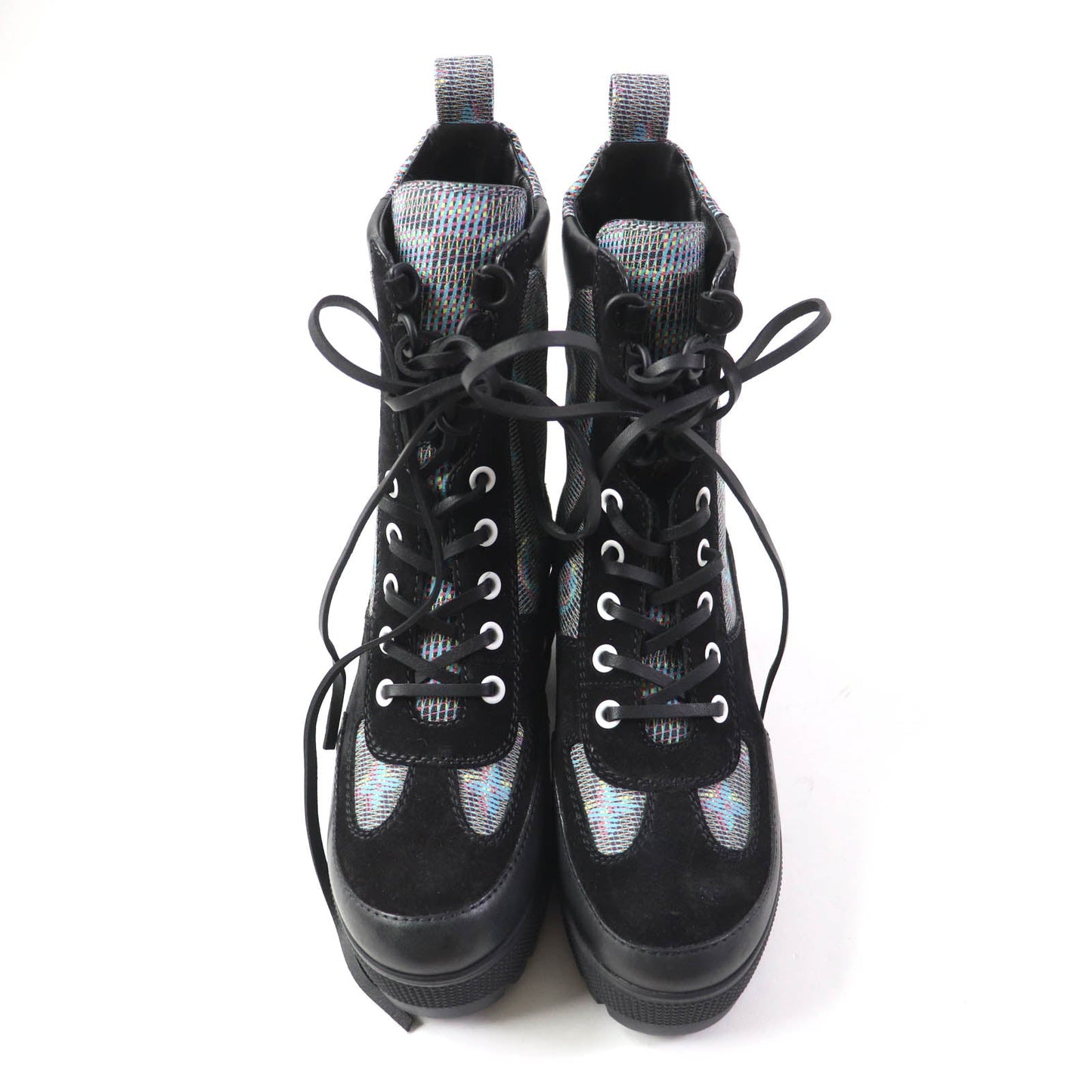 LOUIS VUITTON Ankle boots leather multicolor Laurier Line 34 1/2