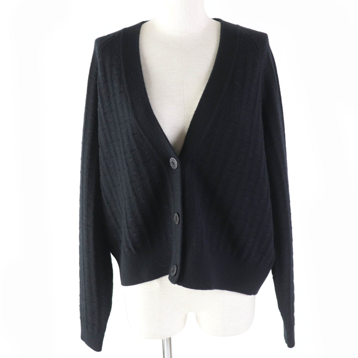 HERMES cardigan Main: 100% wool black Women 40
