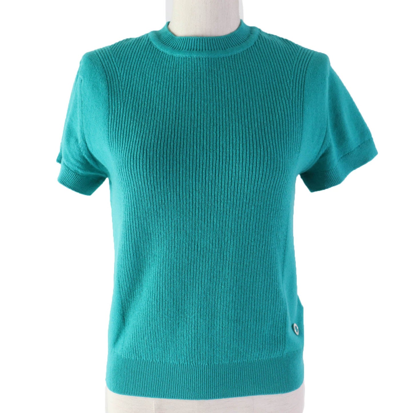 HERMES Short sleeve knit Main: 100% cashmere Green type Women 36