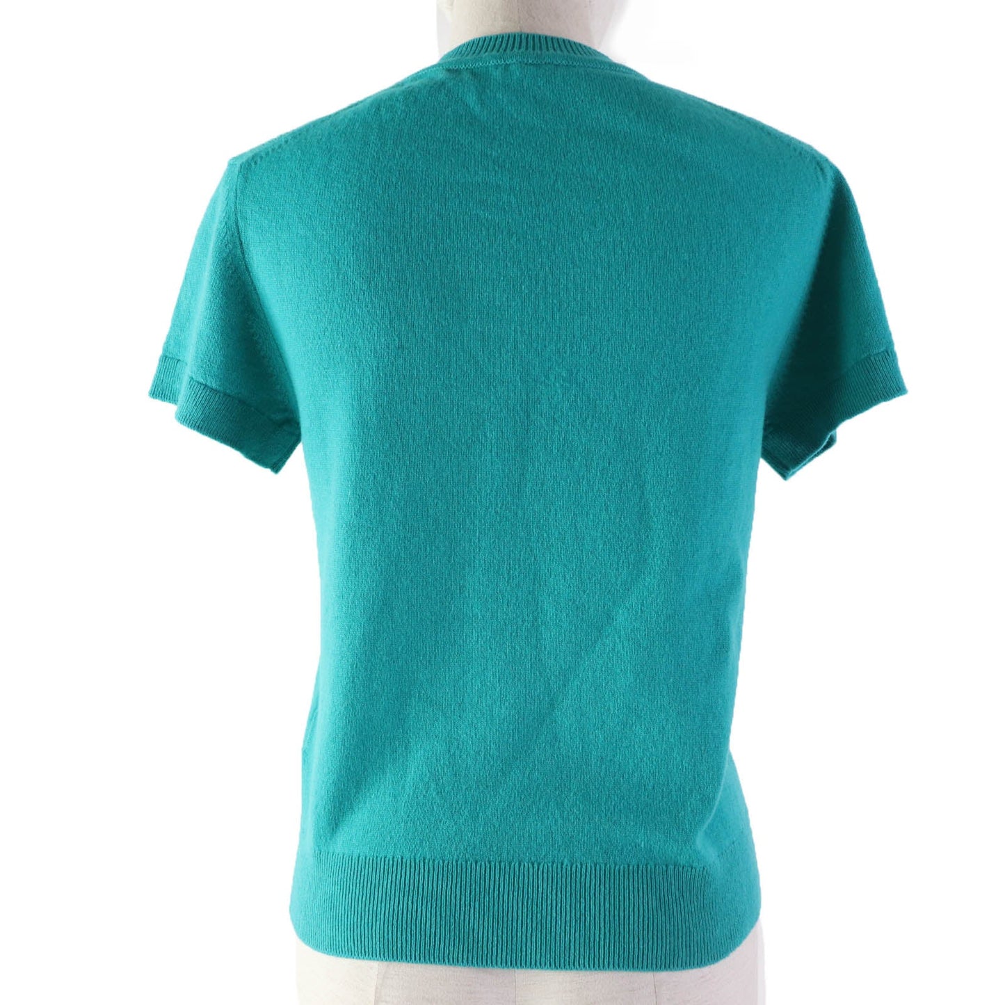 HERMES Short sleeve knit Main: 100% cashmere Green type Women 36