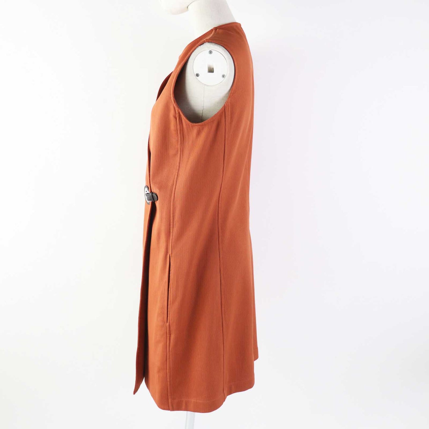 HERMES one piece 2E0527D6 Outer: 100% cotton, Lining: 100% cotton, Leather part: sheepskin terracotta Women 38