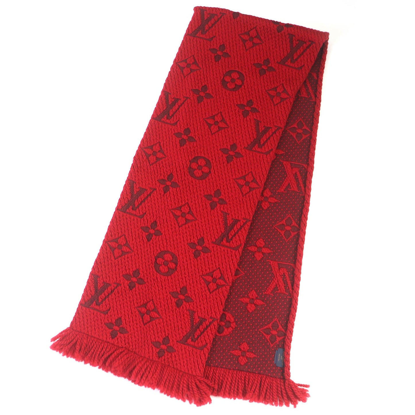 LOUIS VUITTON Scarf M72432 94% wool, 6% silk (There is no material tag, but it is likely that these materials are used.) Ruby Esharp Logomania Women