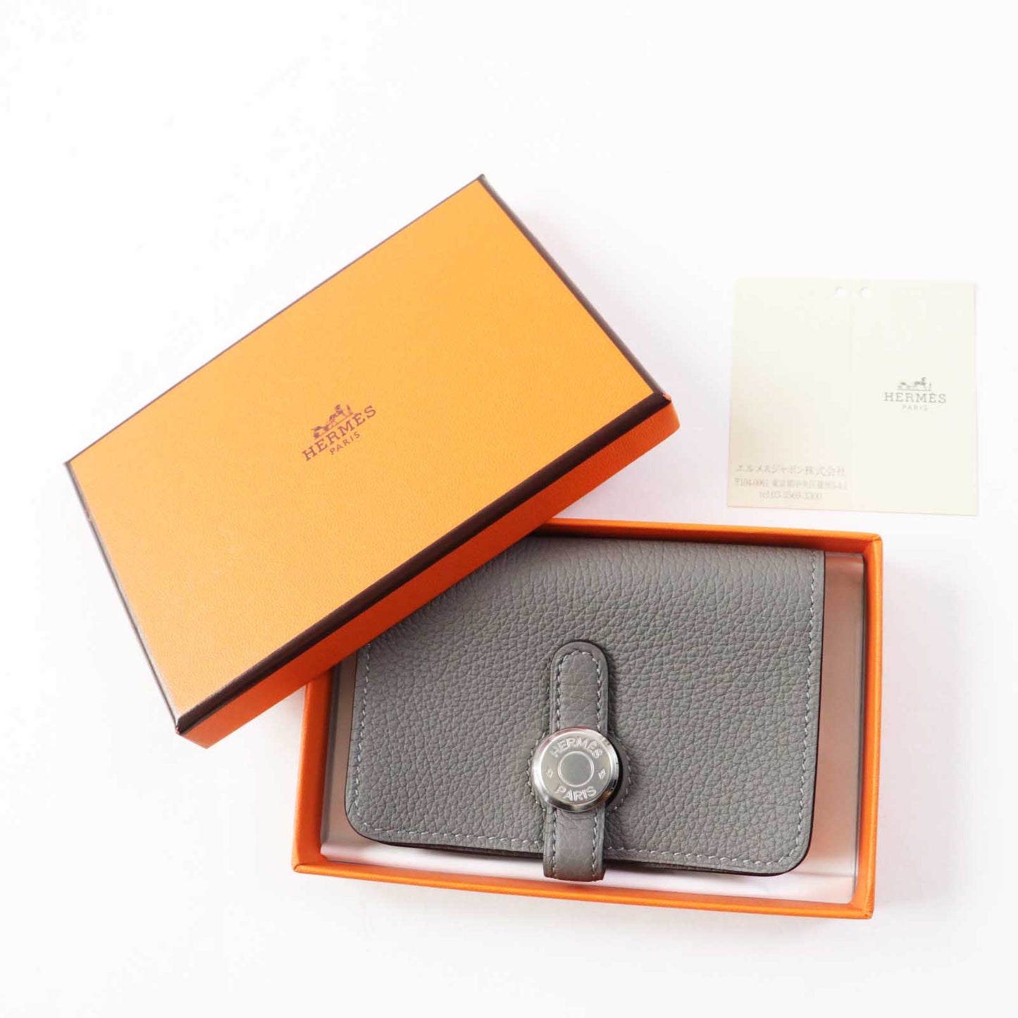 HERMES Card Case Togo Grimayer Dogon Women