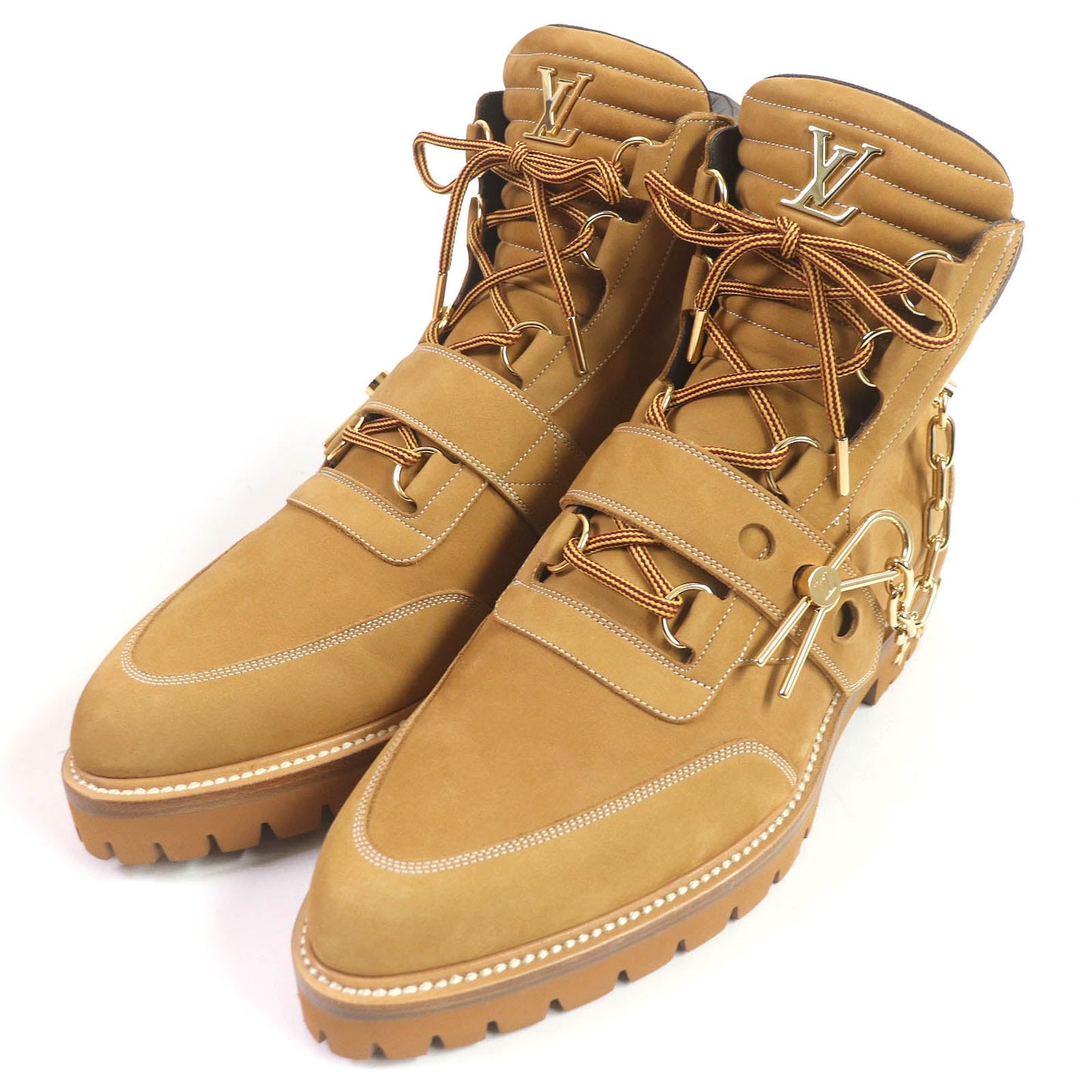 LOUIS VUITTON Ankle boots Main:Nubuck beige LV Creeper Line mens 8