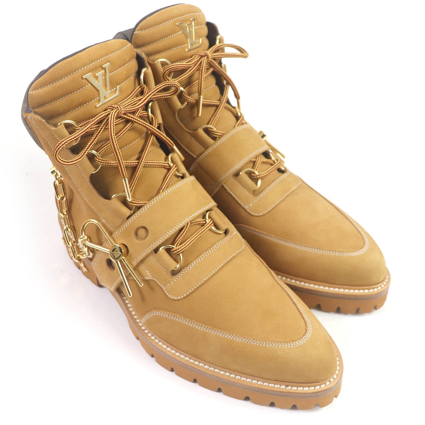 LOUIS VUITTON Ankle boots Main:Nubuck beige LV Creeper Line mens 8