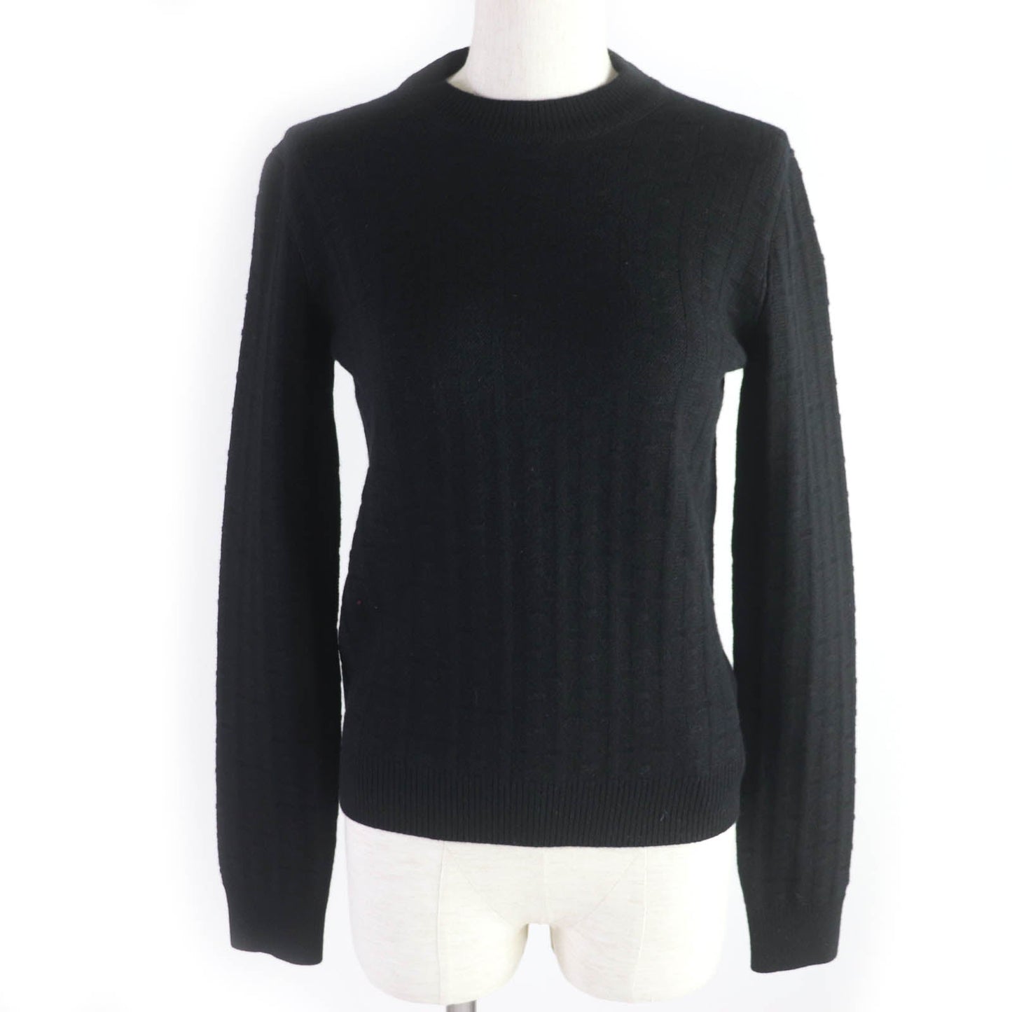 HERMES knit Main: 100% wool black Women 36