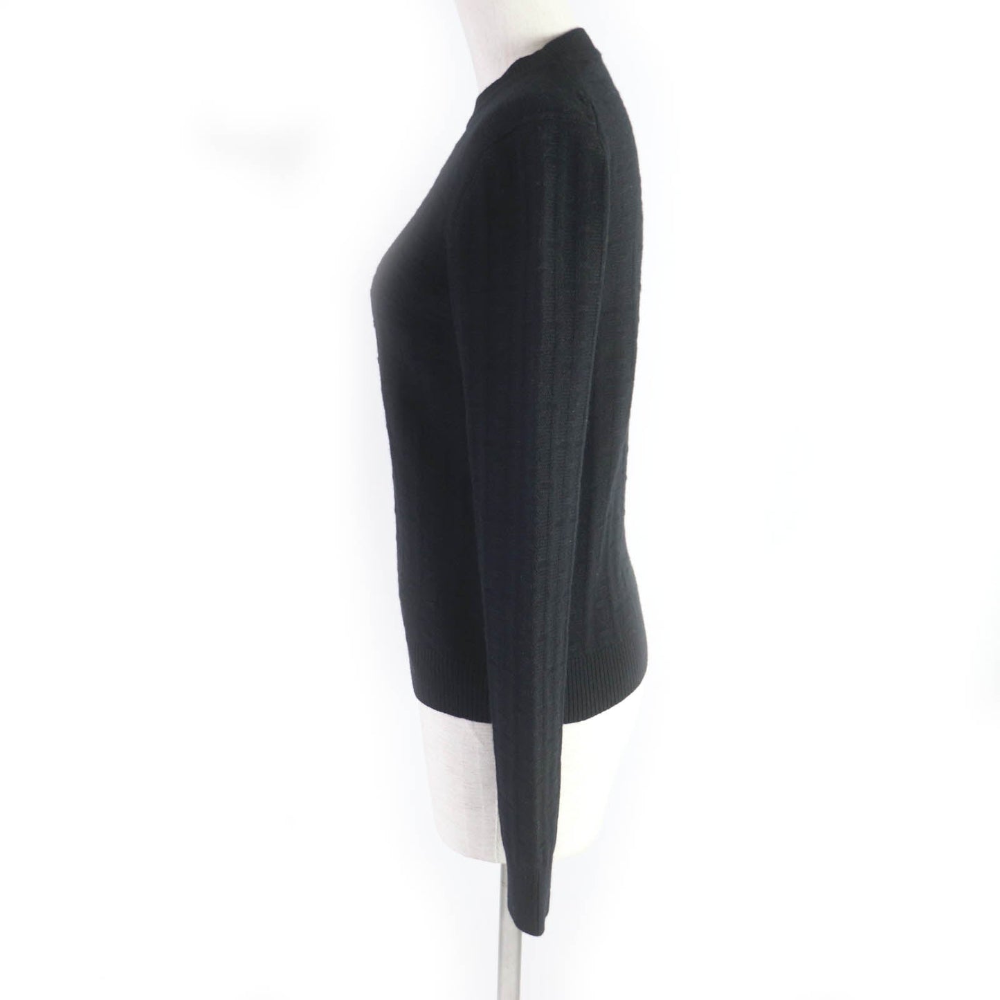 HERMES knit Main: 100% wool black Women 36