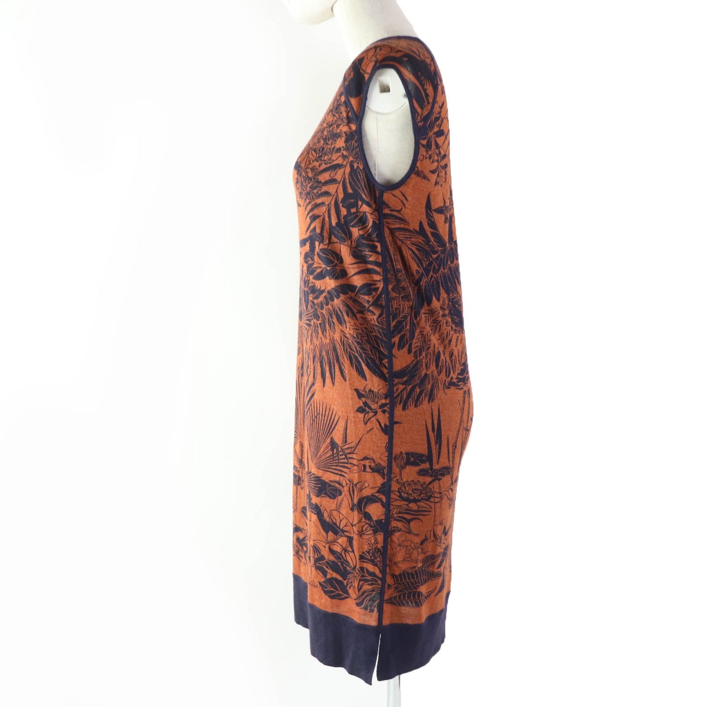 HERMES one piece Main: 50% cashmere, Main: 50% silk Brown navy FLAMINGO PARTY Flamingo Party Women 34