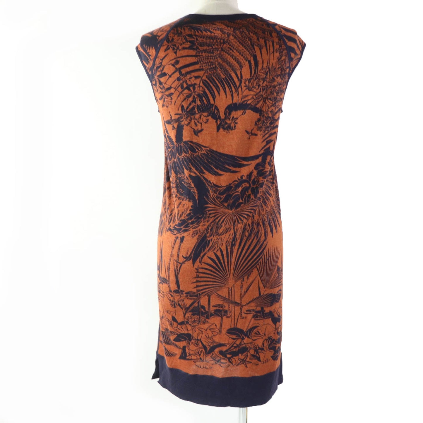 HERMES one piece Main: 50% cashmere, Main: 50% silk Brown navy FLAMINGO PARTY Flamingo Party Women 34