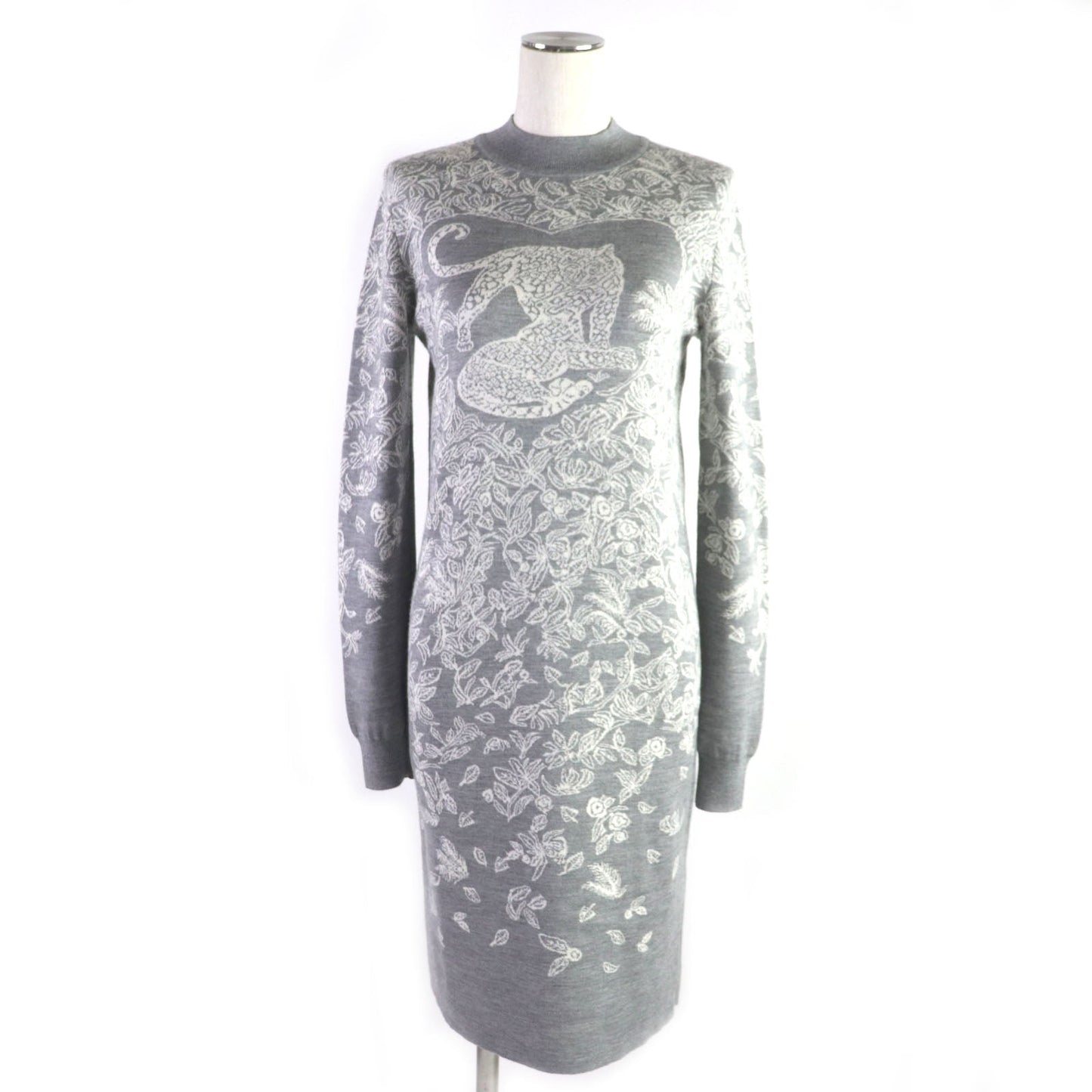 HERMES one piece Main: 46% cashmere, 46% silk, 8% nylon gray Jungle love Women 34