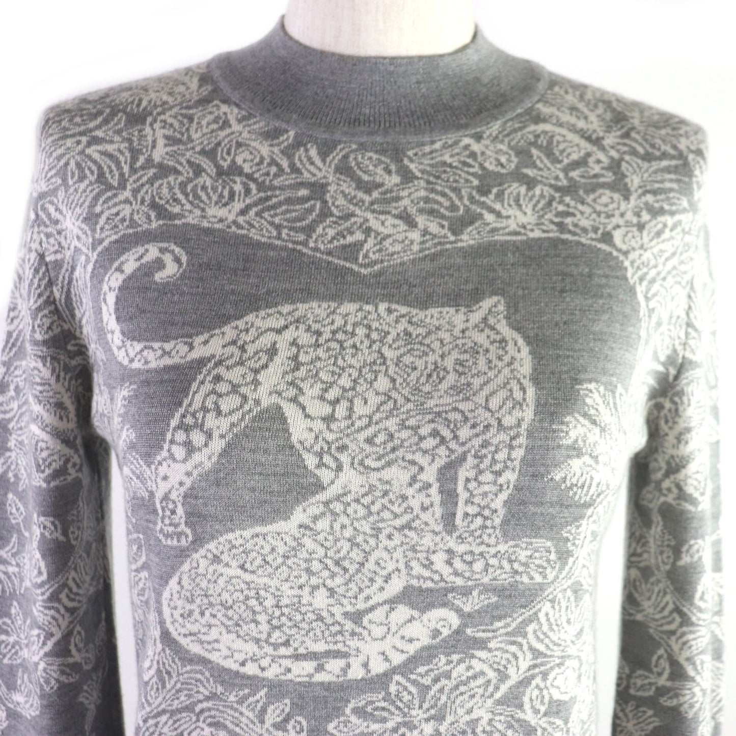 HERMES one piece Main: 46% cashmere, 46% silk, 8% nylon gray Jungle love Women 34