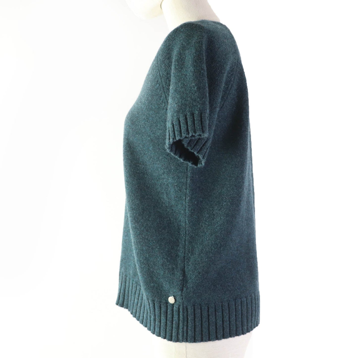 HERMES Short sleeve knit Main: 100% cashmere Green type Women 38