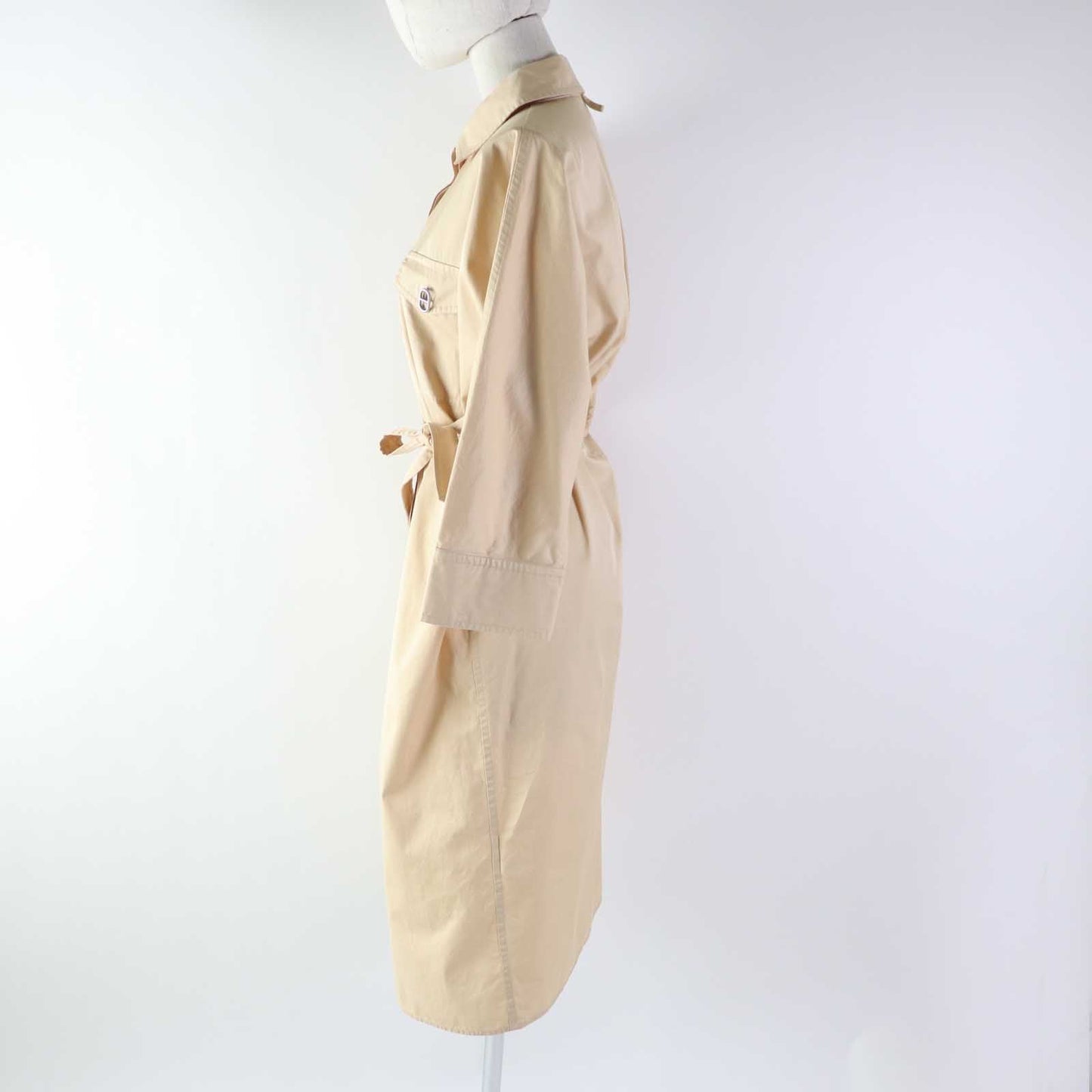 HERMES one piece 3E0548DX Main: 100% silk beige Women 34