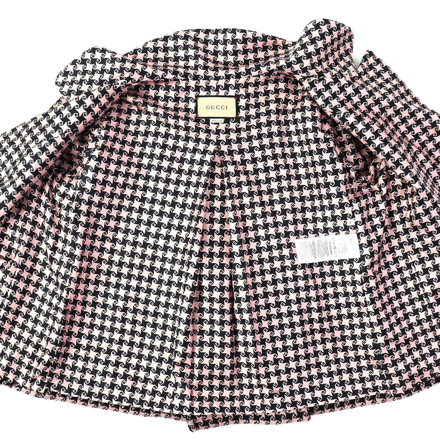 GUCCI Jacket 674323 ZAHXM Outer: 90% wool, Outer: 10% nylon, Lining: 100% silk Pink black Women 36