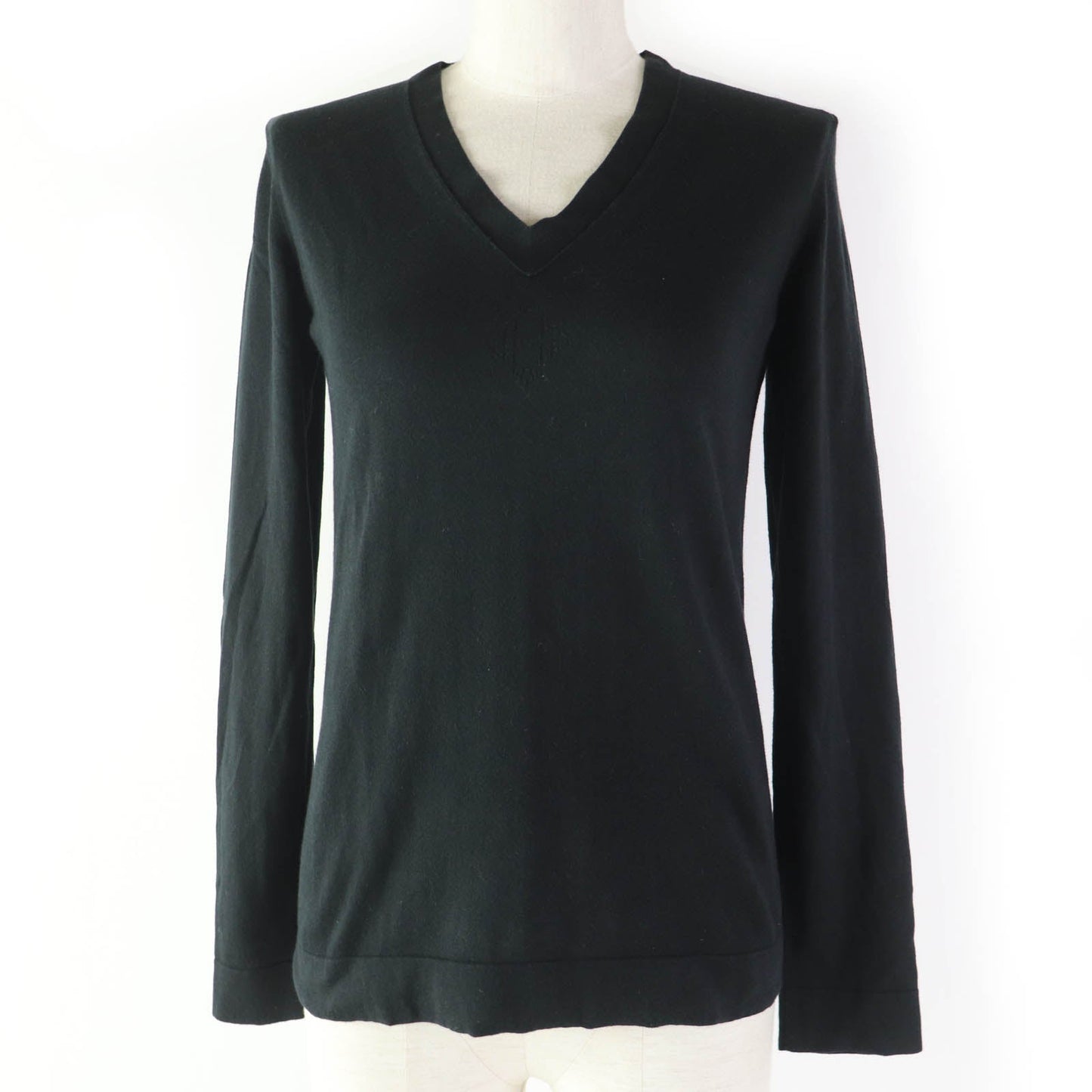 HERMES knit Main: 70% cotton, Main: 30% silk black Women 34