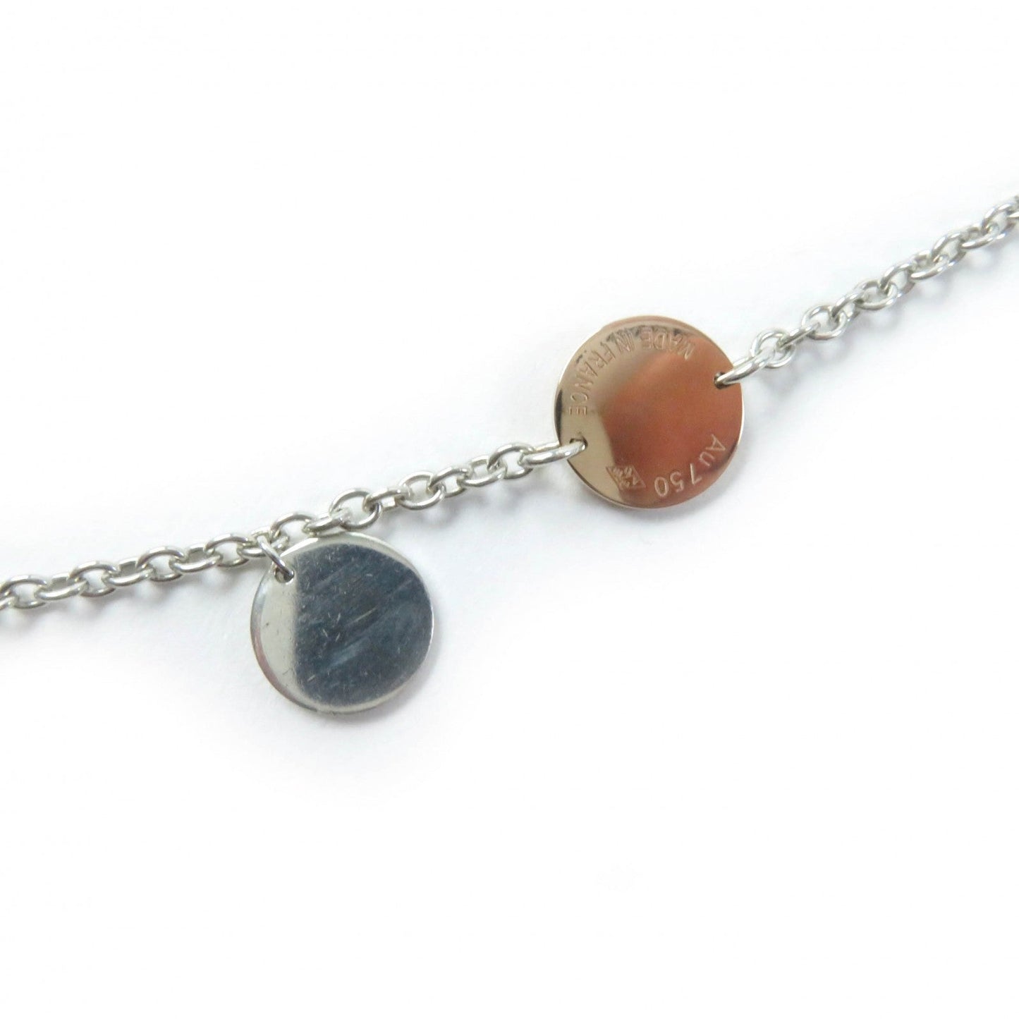 HERMES Necklace Main: SV925, Part: AU750 Silver gold Women