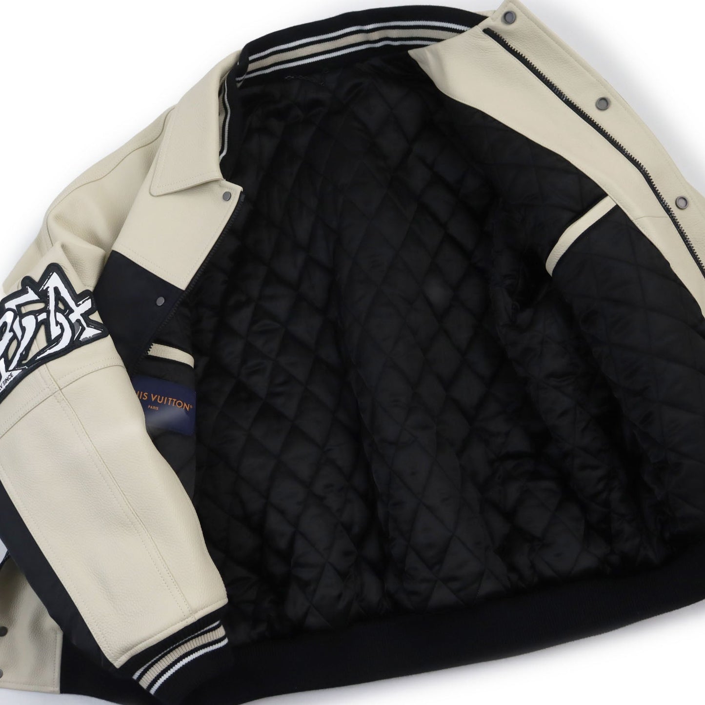 LOUIS VUITTON Blouson 1AFAGQ Outer: Leather, Part: 100% Nylon, Part: 94% Cotton, Part: 5% Nylon, Part: 1% Polyurethane, Lining: 76% Cupra, 24% Cotton, Filling: 100% Polyester Marron Leather and nylon blouson mens 50