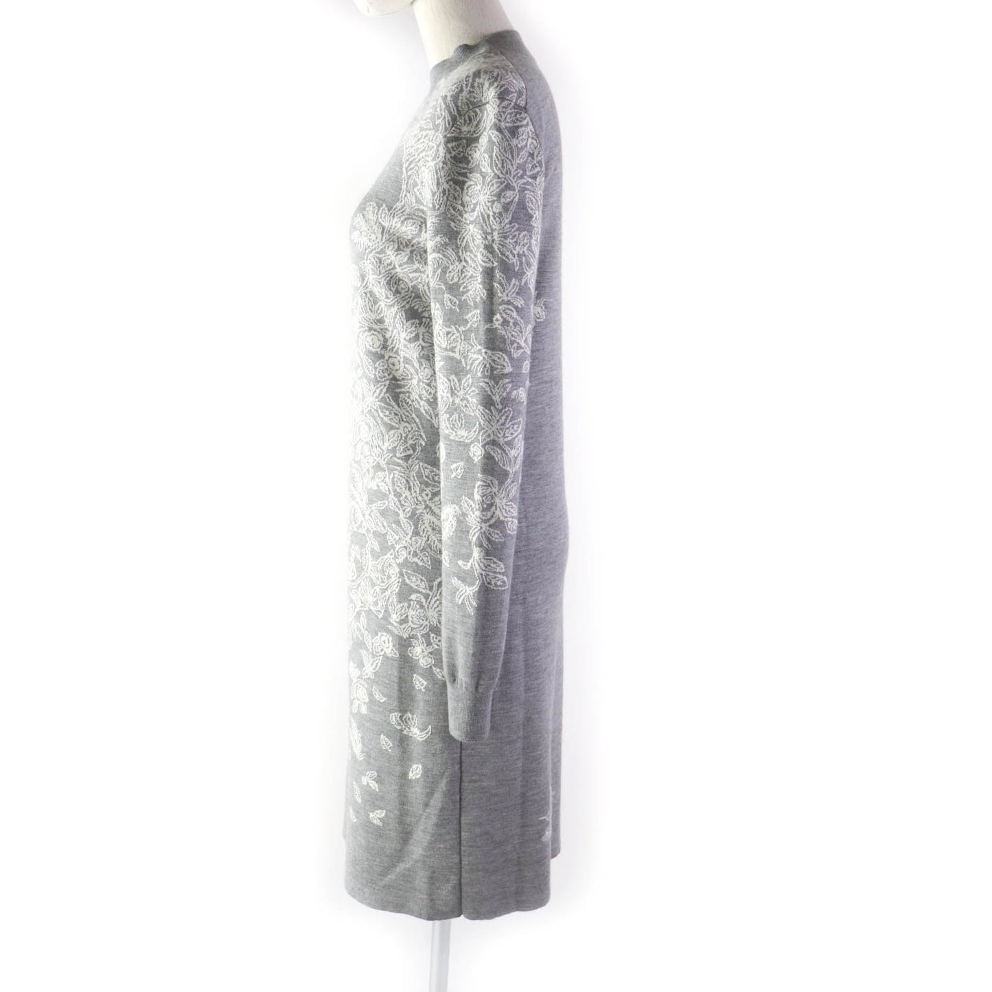 HERMES one piece Main: 46% cashmere, 46% silk, 8% nylon Gray white Women 36