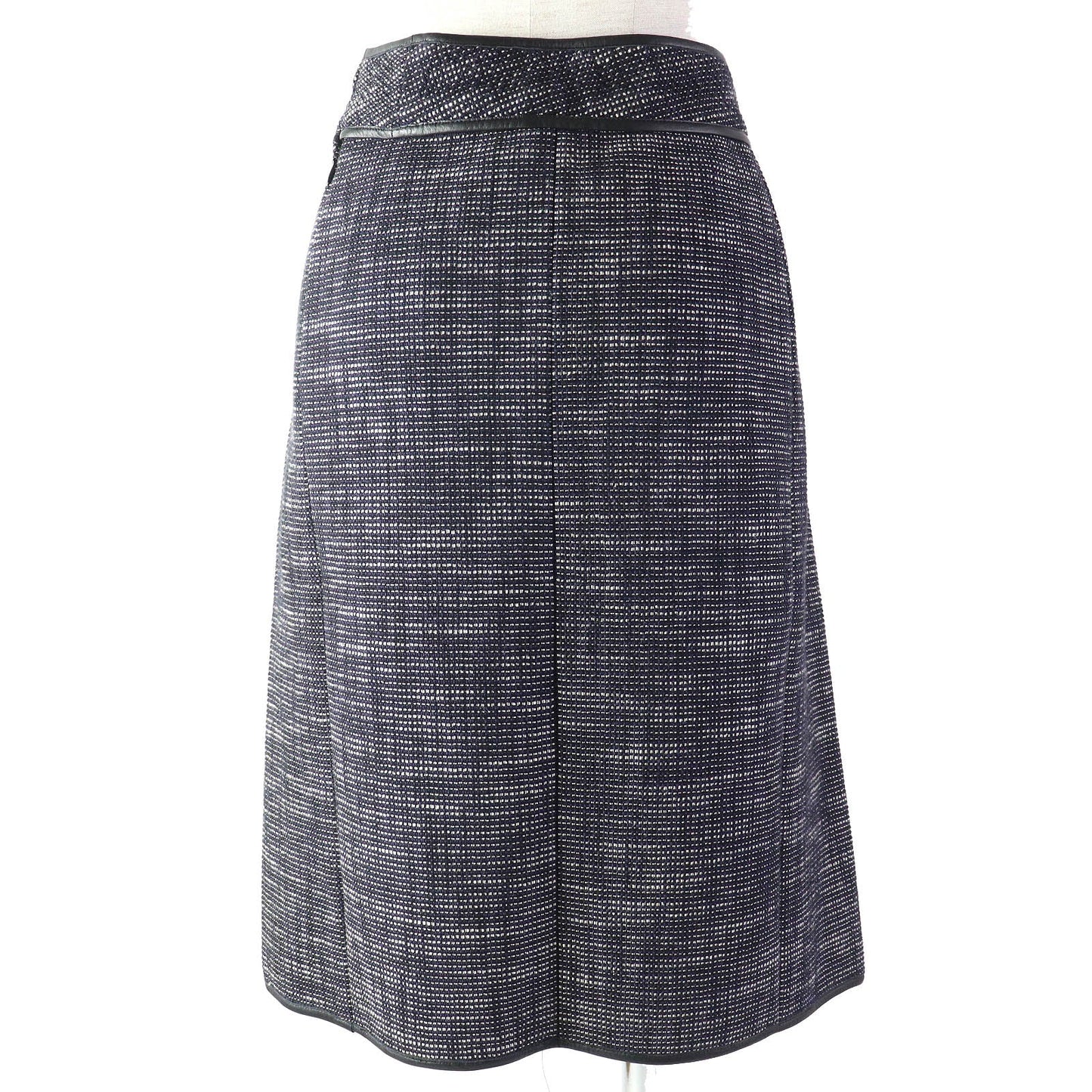 BOTTEGAVENETA Tight Skirt Outer: 72% cotton, Outer: 15% wool, Outer: 12% nylon, Outer: 1% polyurethane, Lining: 95% cotton Navy black Women 44