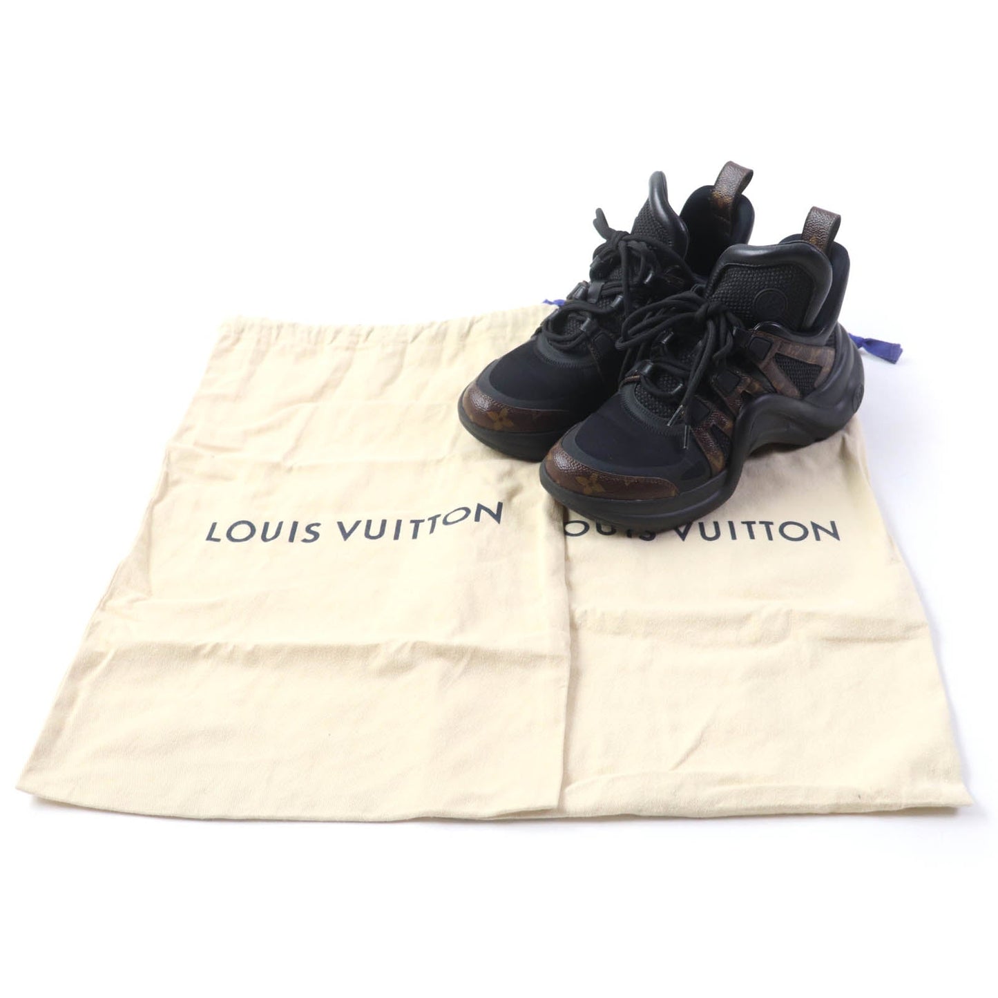 LOUIS VUITTON sneakers 1A43LE Monogram x Rubber Noir LV Arclight Line Sneakers Women 37